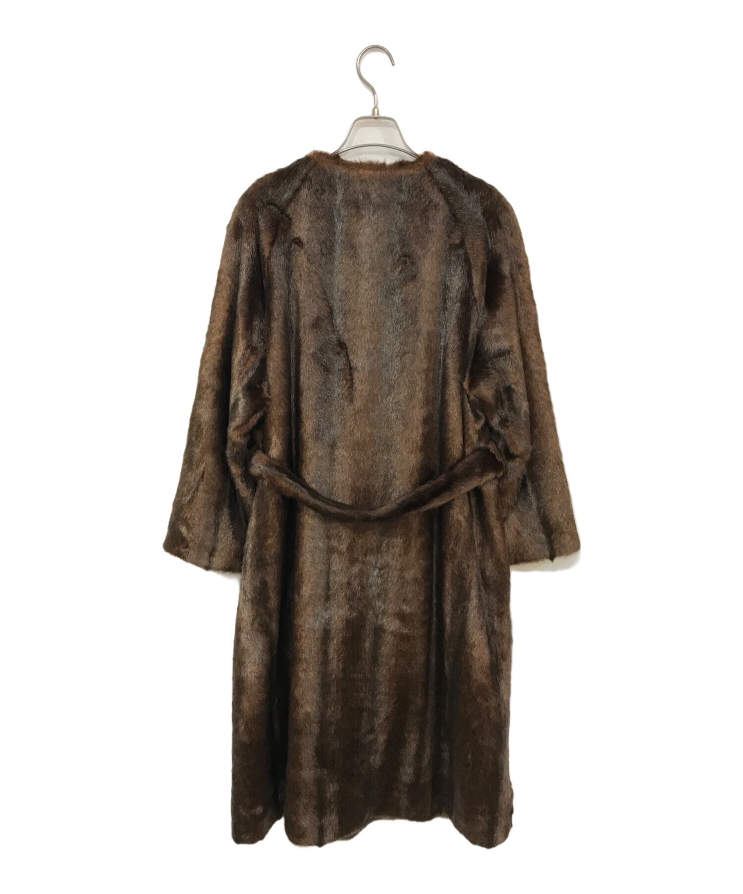 中古・古着通販】Ameri (アメリ) ECO MINK FUR COAT ブラウン サイズ:F