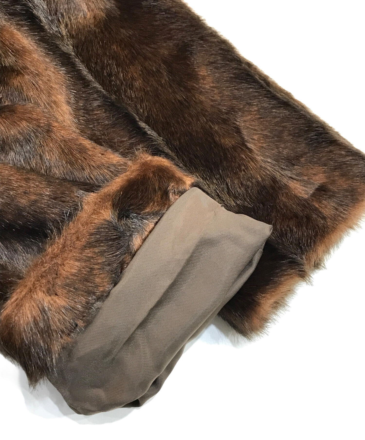 中古・古着通販】Ameri (アメリ) ECO MINK FUR COAT ブラウン サイズ:F