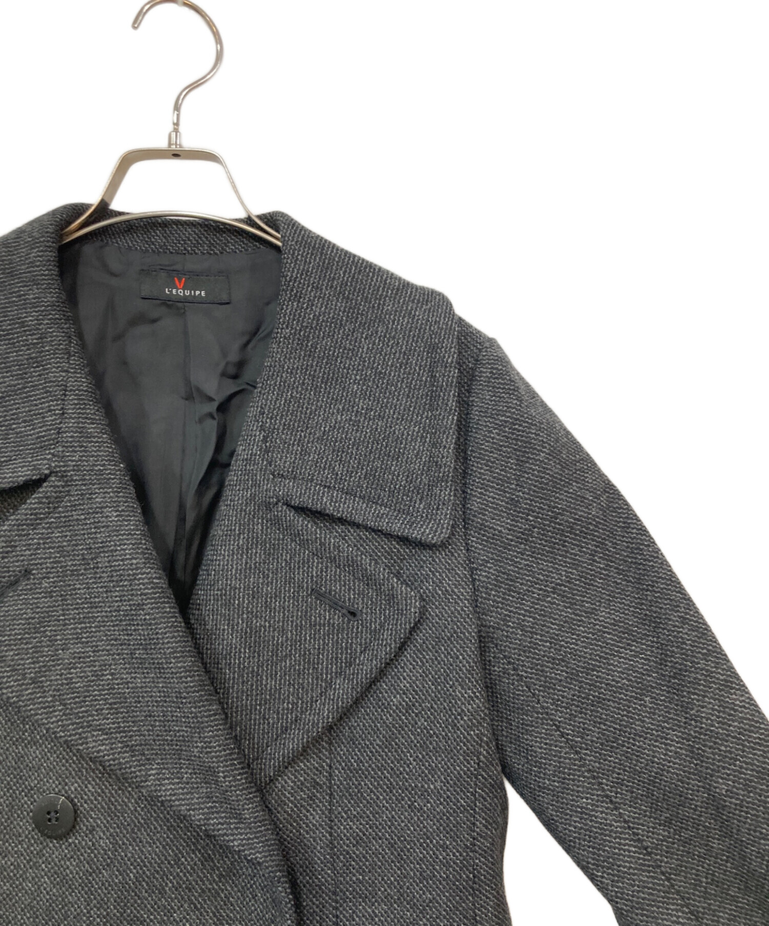 中古・古着通販】L'EQUIPE (レキップ) チェスターコート ブラック