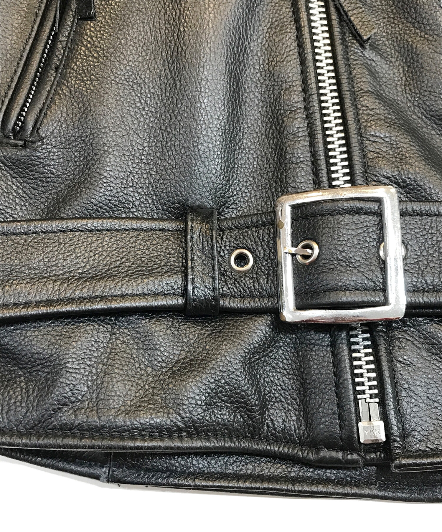 【タグ付/未使用】フリーダム ライダース 44/2XL位 カウレザー ブラック 中古・古着通販】freedom (フリーダム) ダブルレザーライダース