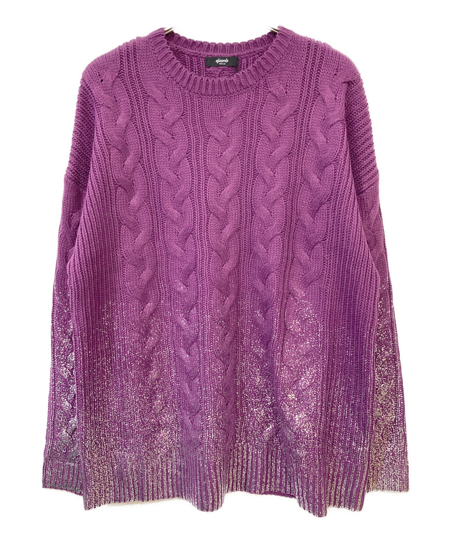 中古・古着通販】glamb (グラム) Platinum Cable Knit パープル サイズ 