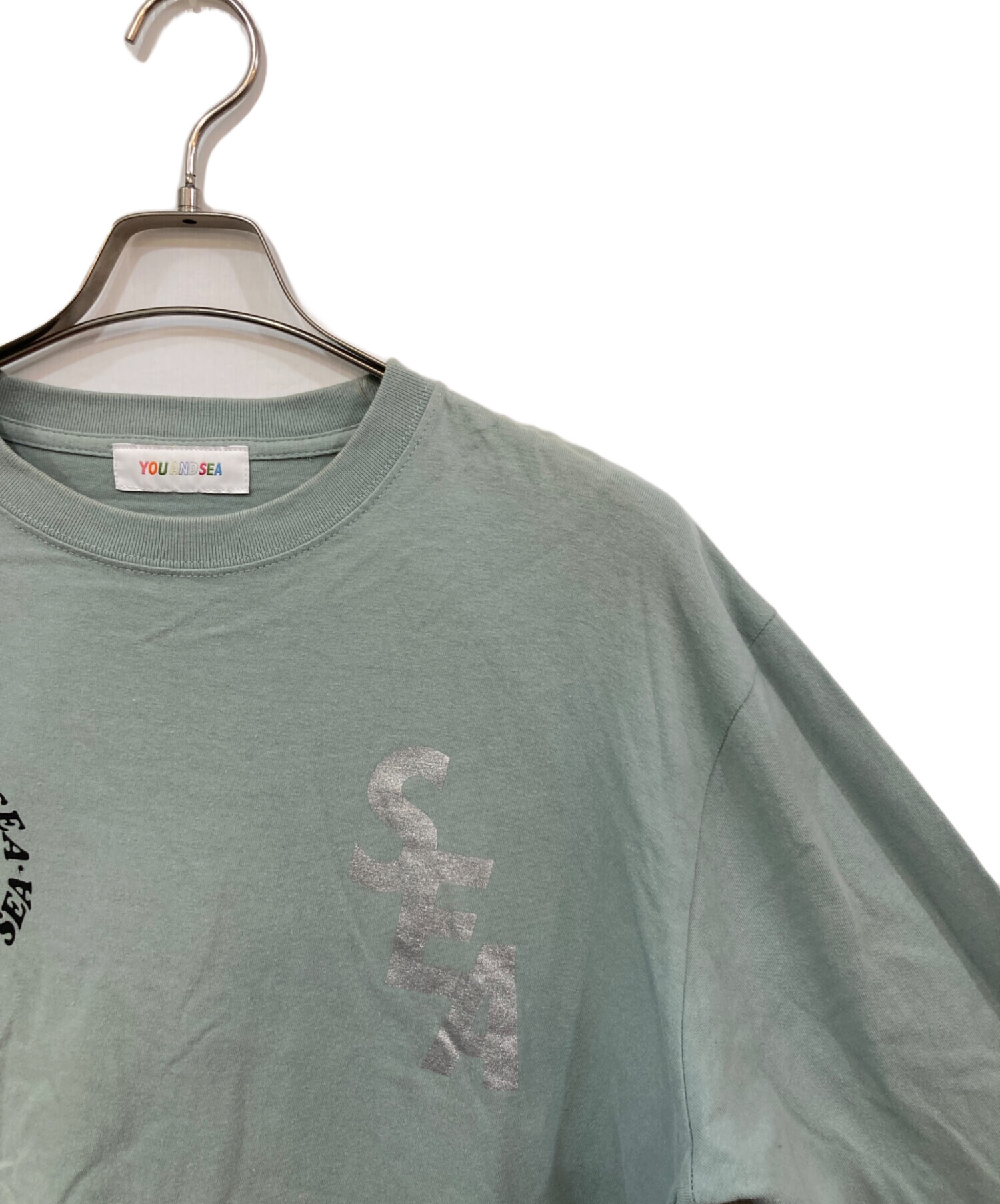 中古・古着通販】WIND AND SEA (ウィンダンシー) プリントTシャツ 黄緑 