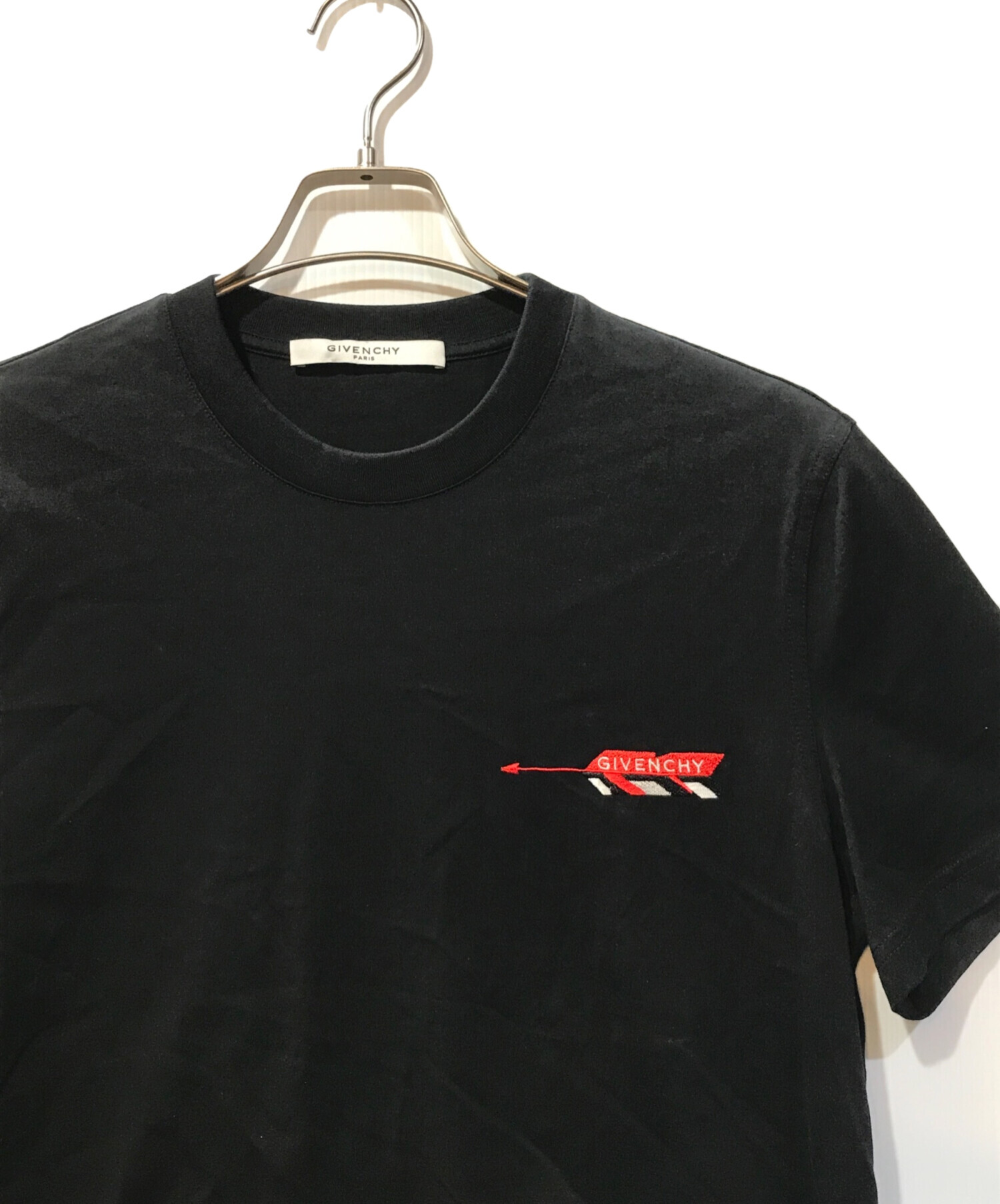 中古・古着通販】GIVENCHY (ジバンシィ) 刺繍ロゴTシャツ ブラック 