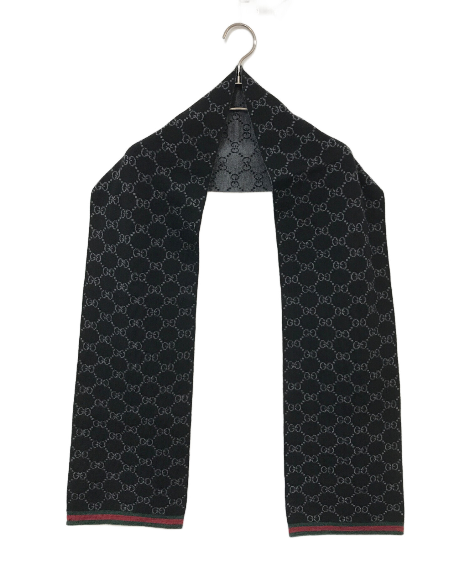 中古・古着通販】GUCCI (グッチ) リバーシブルマフラー グレー