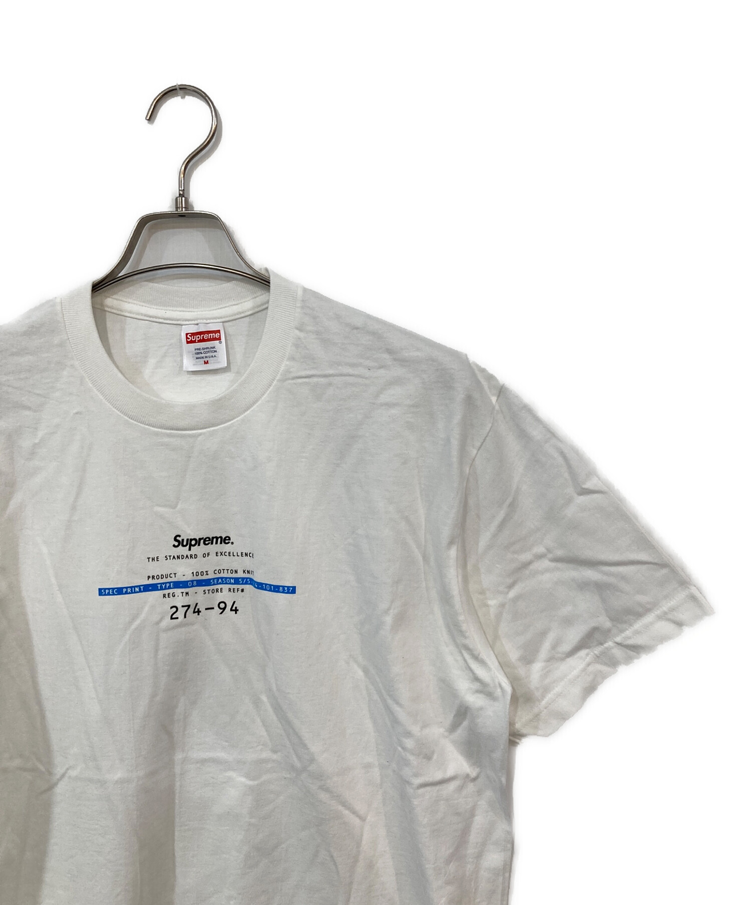 中古・古着通販】SUPREME (シュプリーム) Standard tee ホワイト 