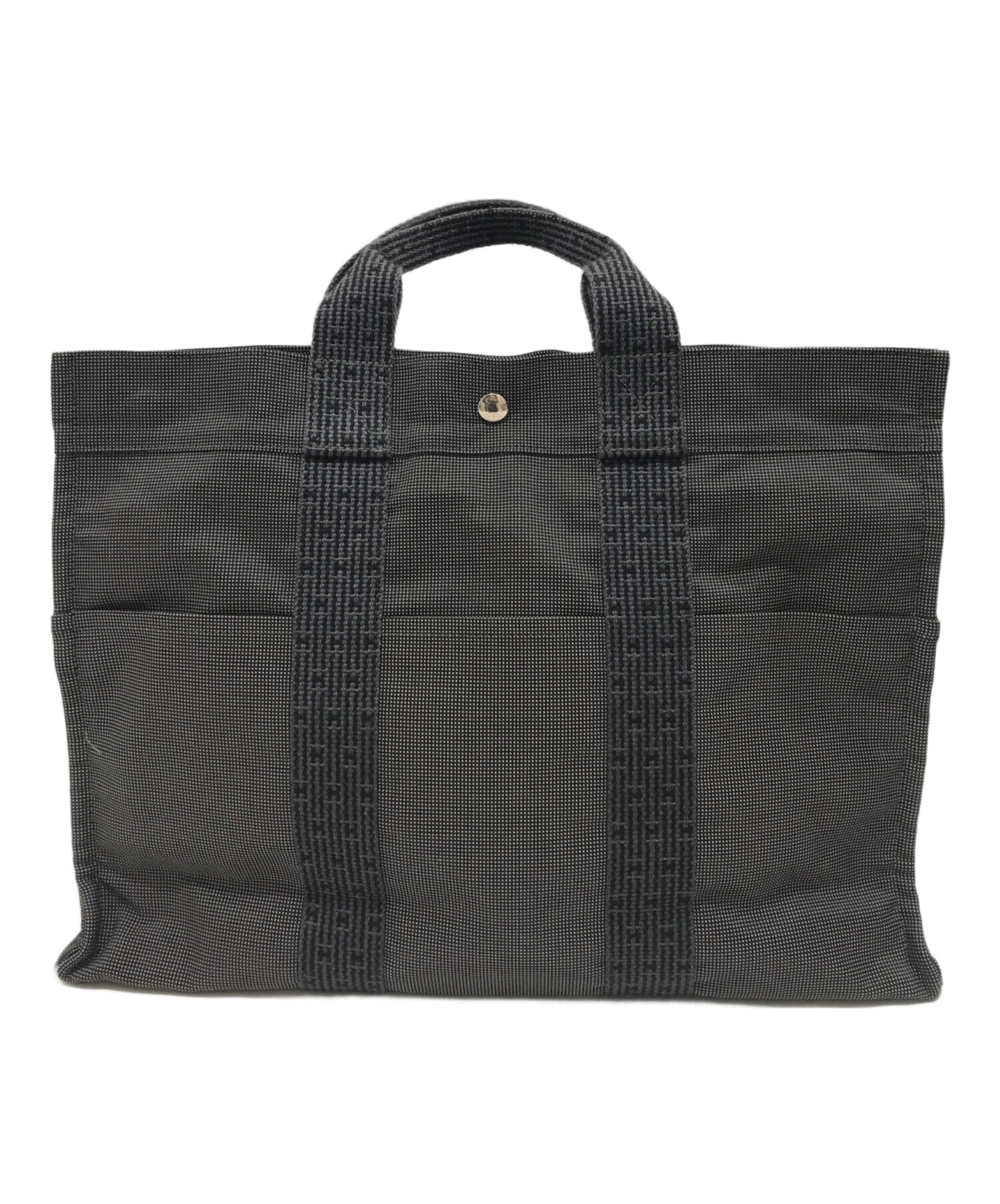 中古・古着通販】HERMES (エルメス) キャンバストートバッグ グレー 