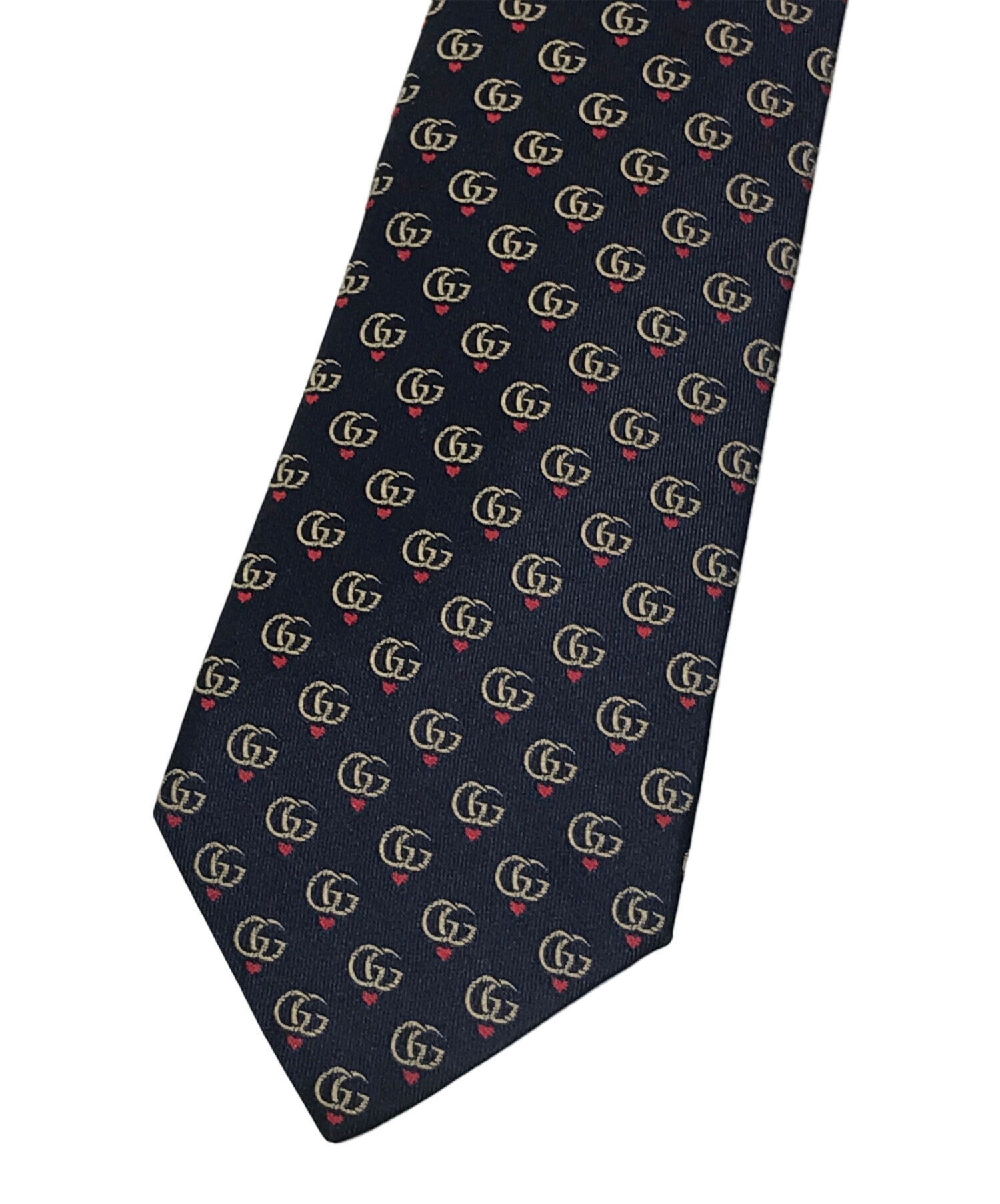 中古・古着通販】GUCCI (グッチ) GGロゴネクタイ ネイビー サイズ:不明 