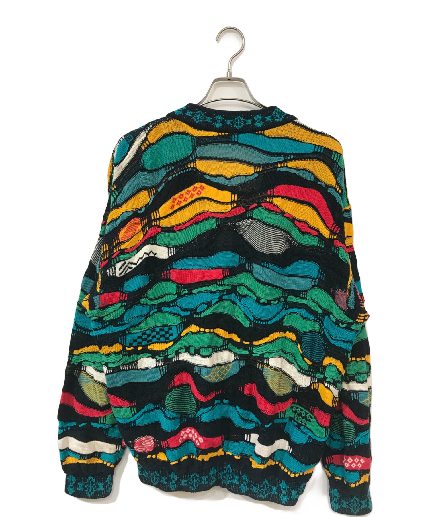 中古・古着通販】Coogi (クージー) 3Dニットカーディガン グリーン 