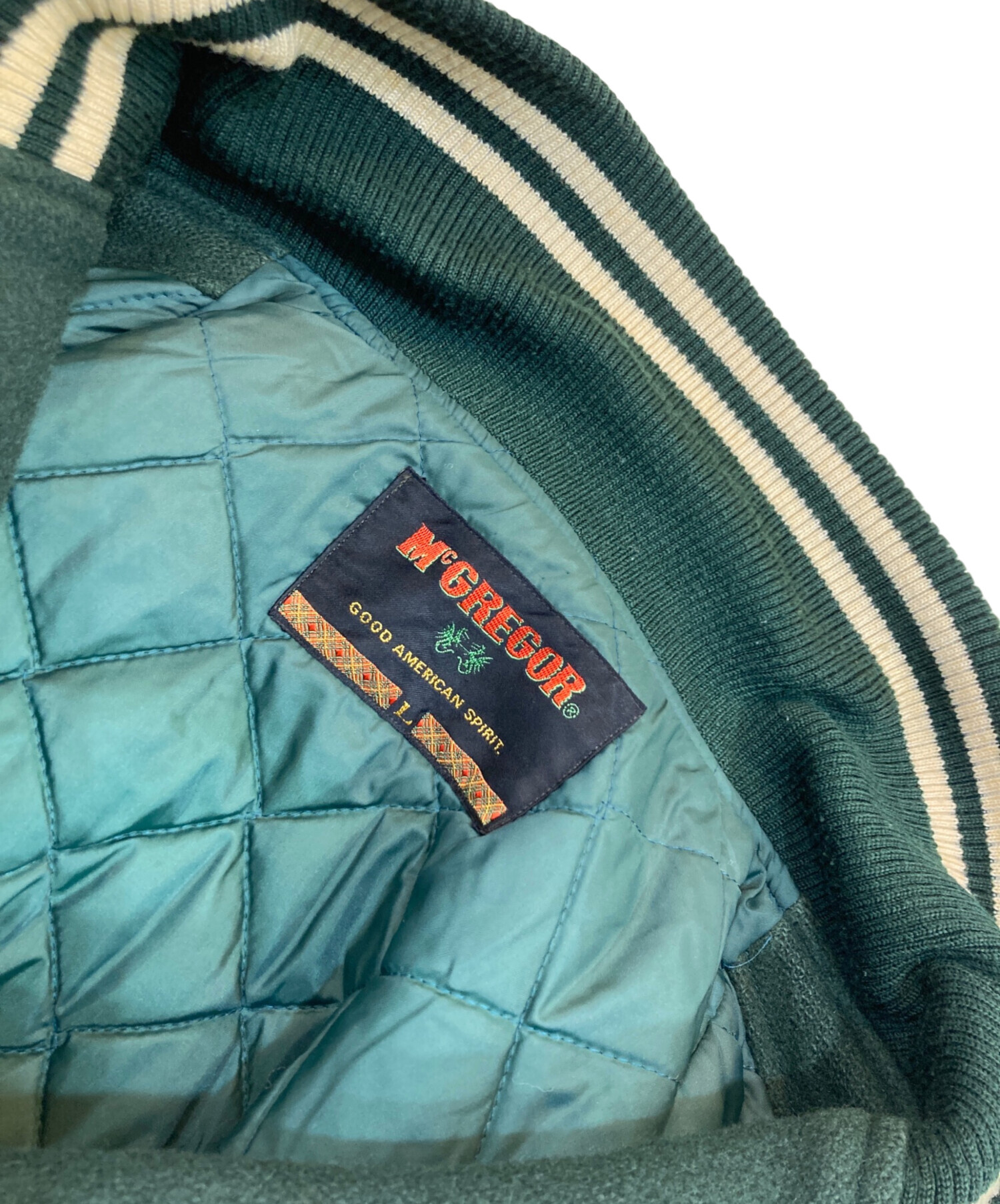 中古・古着通販】McGREGOR (マクレガー) スタジャン グリーン サイズ:L 