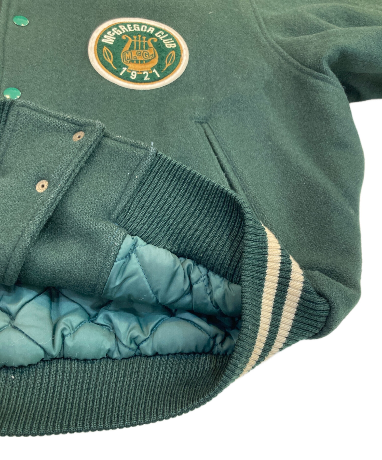 中古・古着通販】McGREGOR (マクレガー) スタジャン グリーン サイズ:L