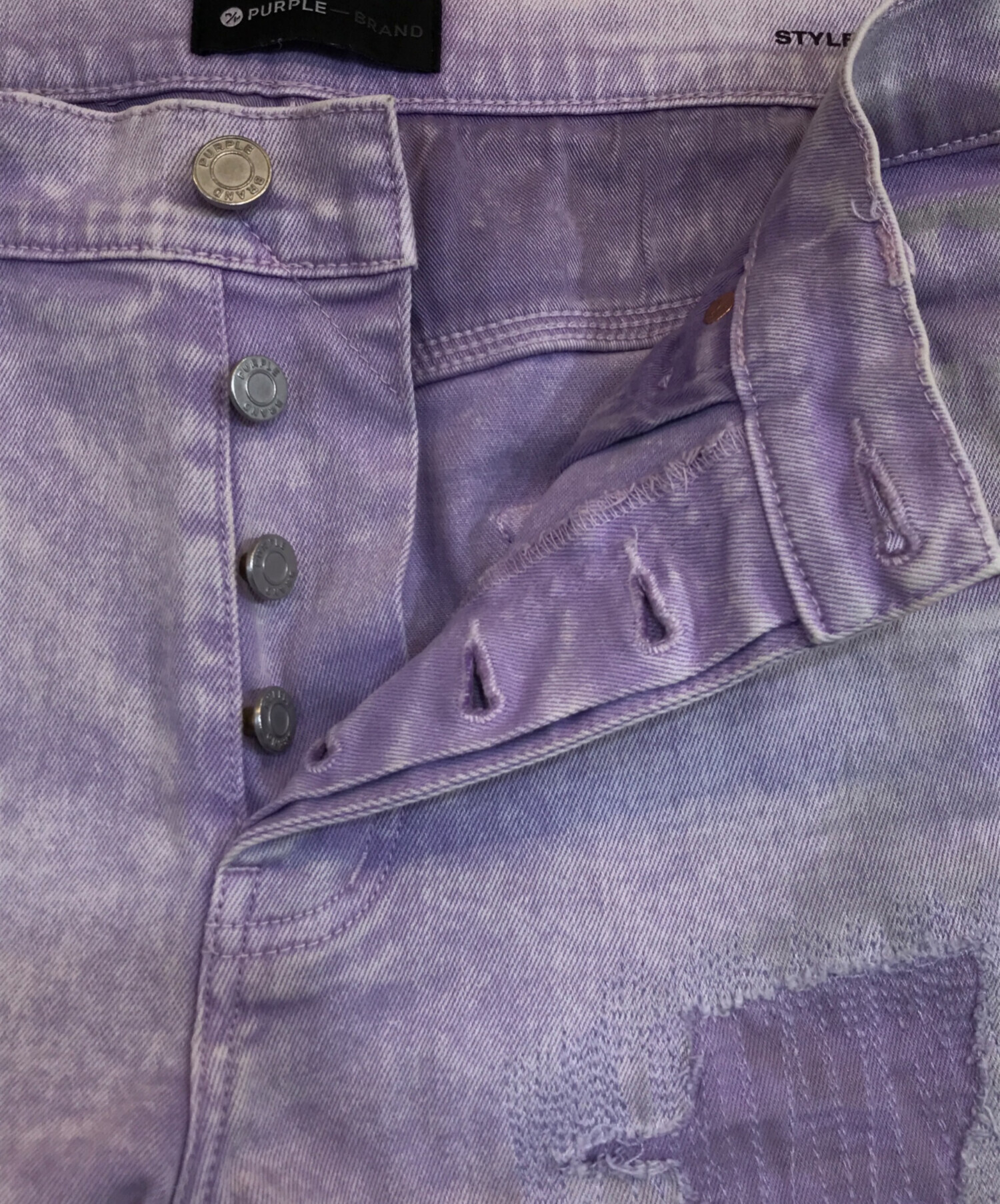 中古・古着通販】PURPLE BRAND (パープルブランド) リペアカラーデニム 