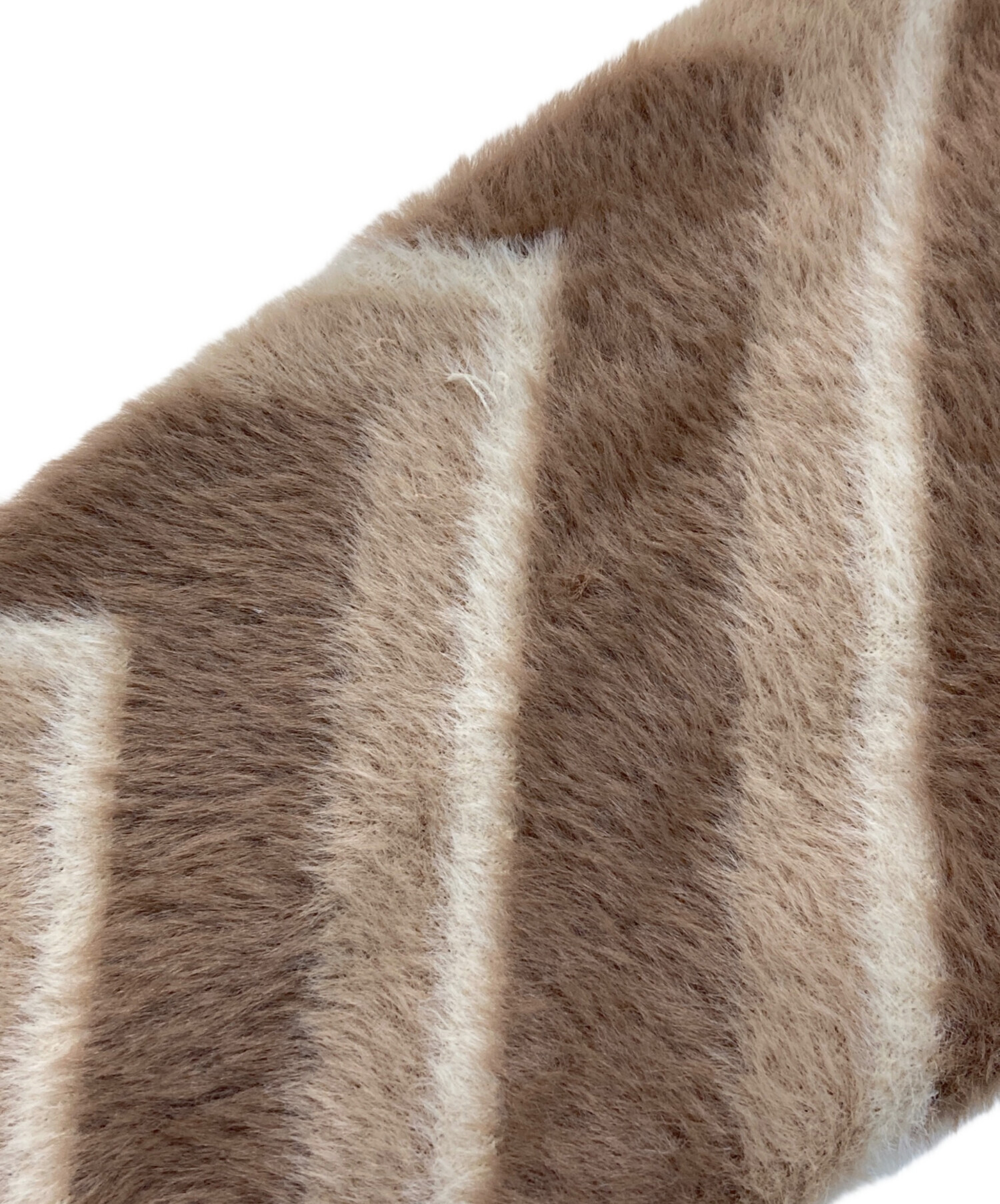 中古・古着通販】HUF (ハフ) シャギーニットカーディガン ベージュ