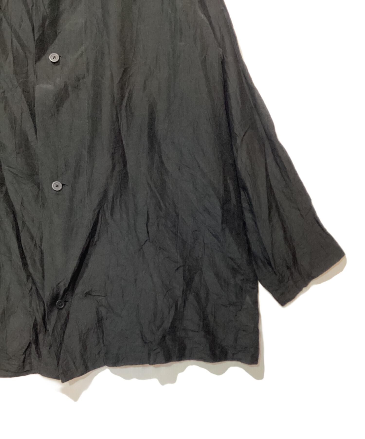 中古・古着通販】MEYAME (メヤメ) COTTON SILK HOODED JACKET ブラック  