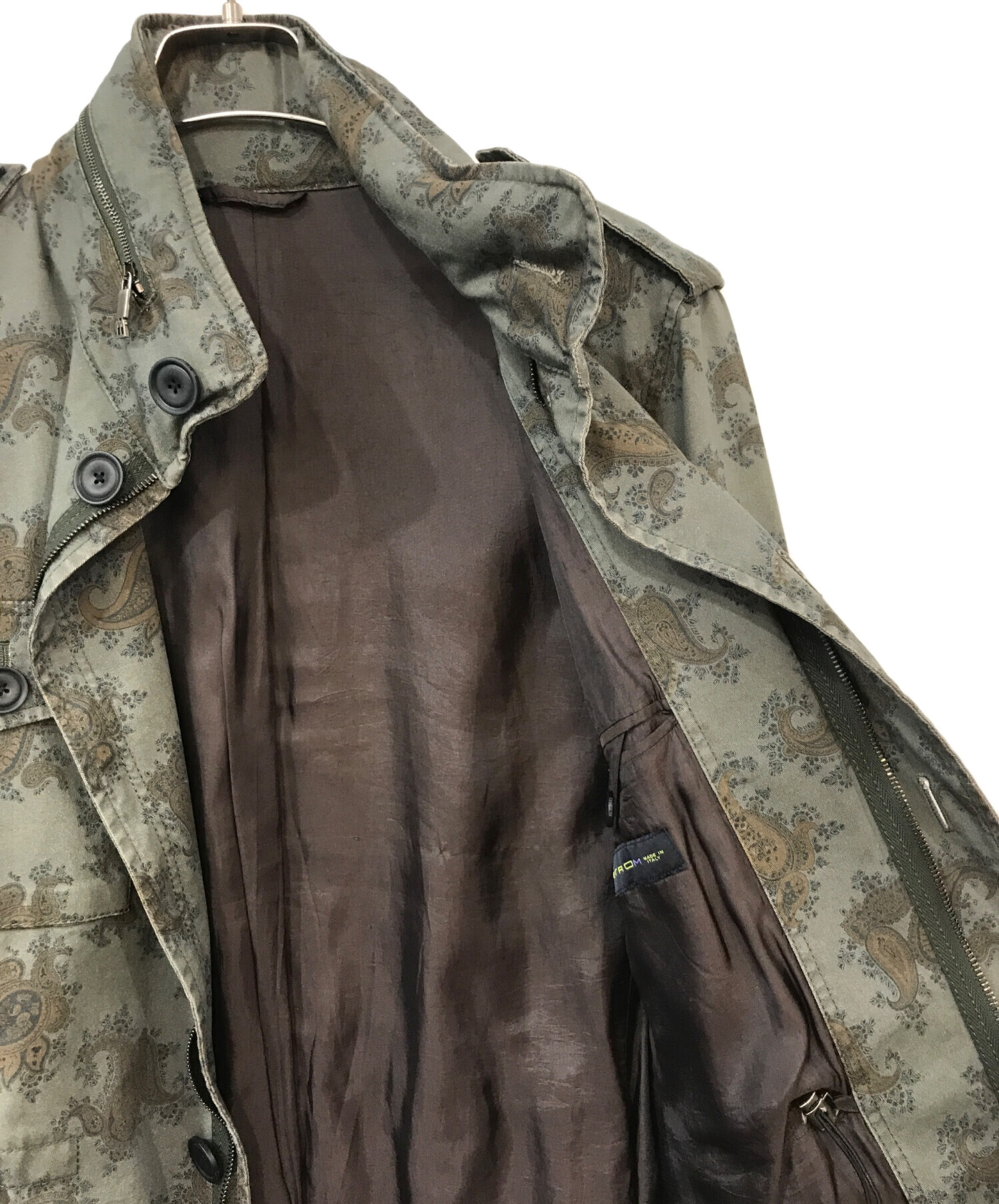 中古・古着通販】ETRO (エトロ) ペイズリー柄ミリタリージャケット