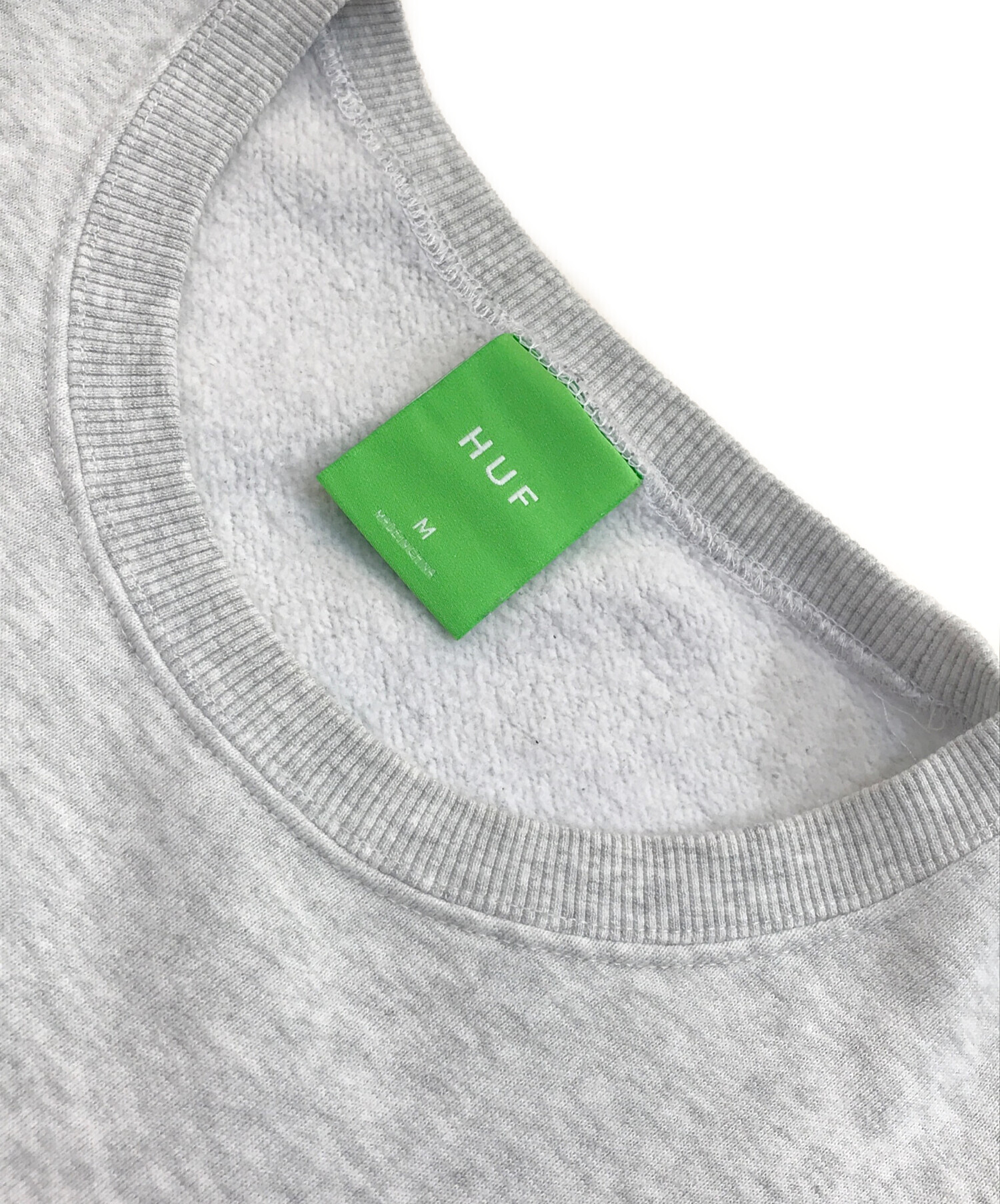中古・古着通販】HUF (ハフ) クルーネックスウェット グレー サイズ:M