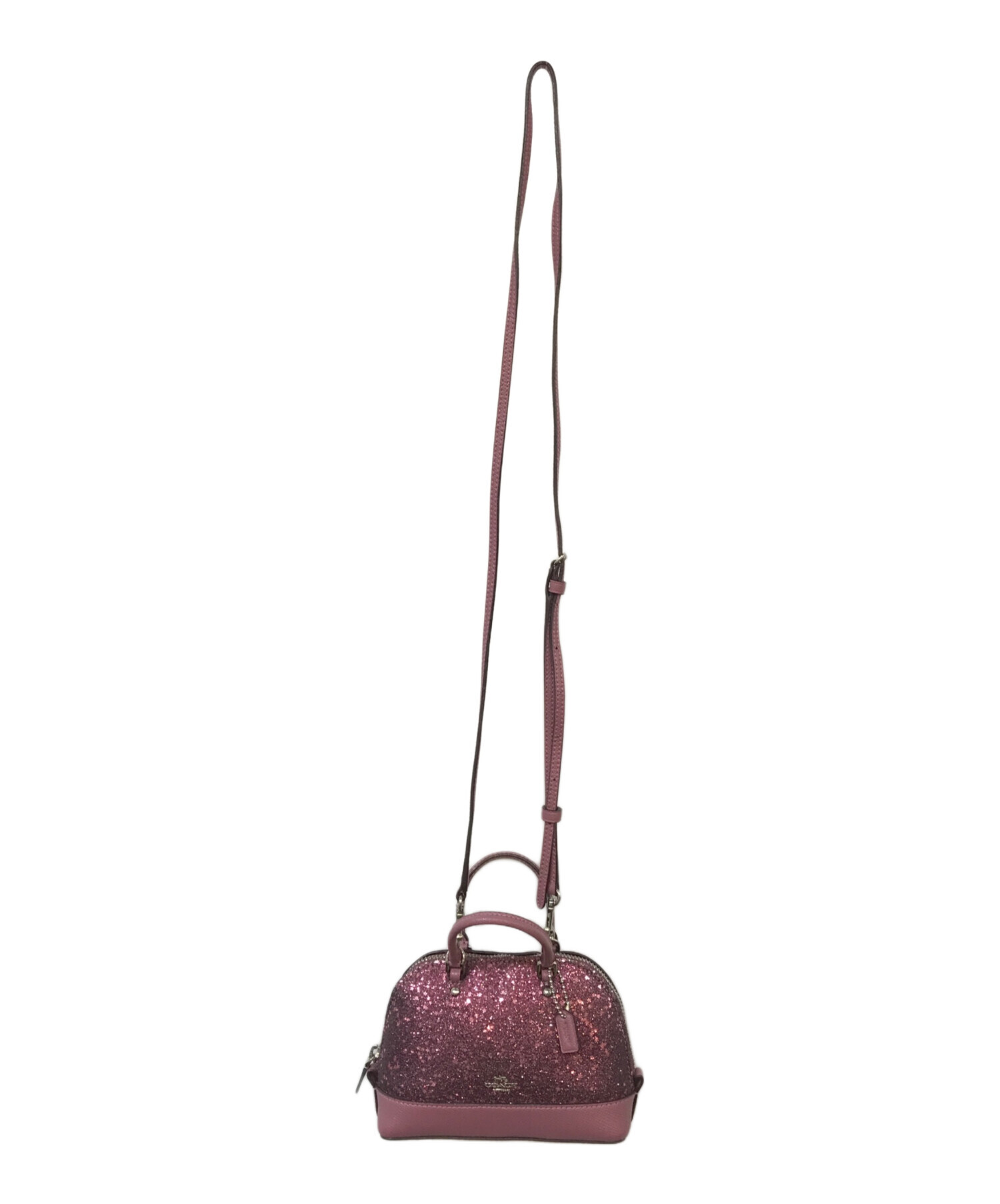 中古・古着通販】COACH (コーチ) ミニシエラ レザー ラメ ショルダー 