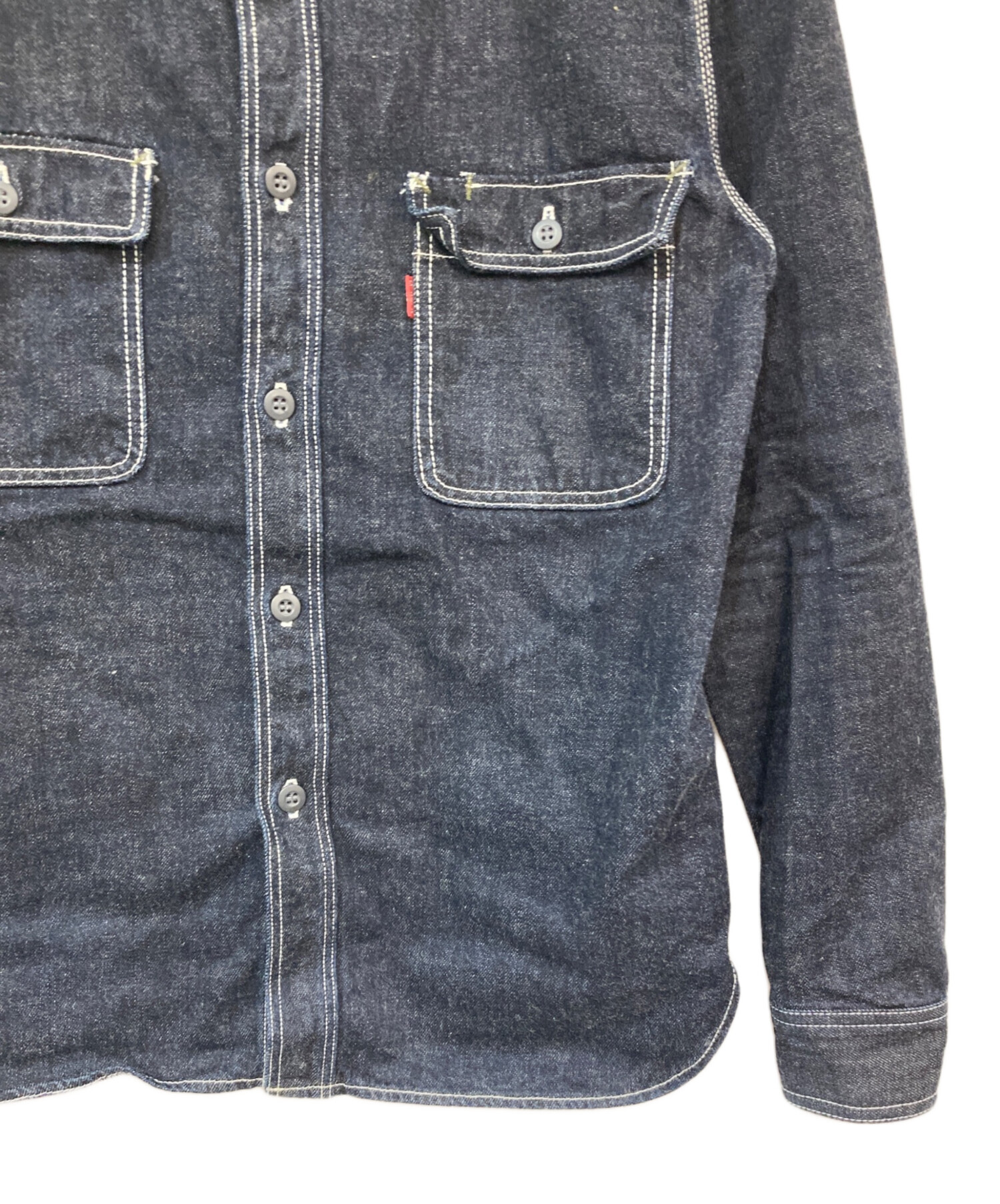 中古・古着通販】EIGHT G (エイトジー) デニムシャツ ブルー サイズ:L