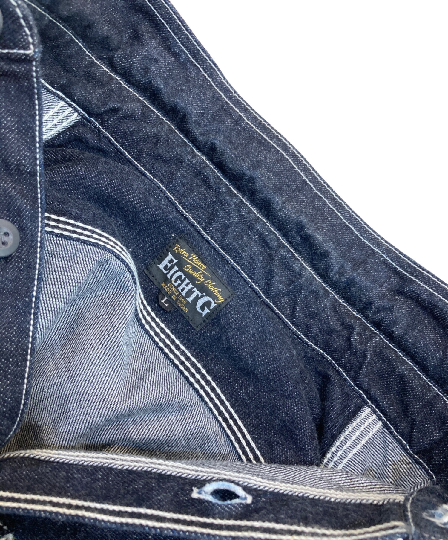 中古・古着通販】EIGHT G (エイトジー) デニムシャツ ブルー サイズ:L