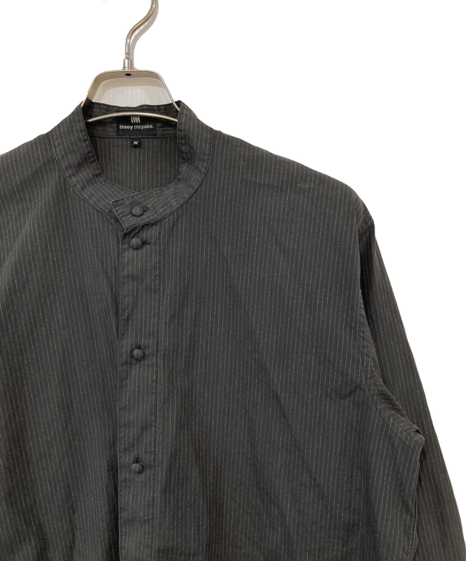 中古・古着通販】ISSEY MIYAKE (イッセイミヤケ) バンドカラーシャツ