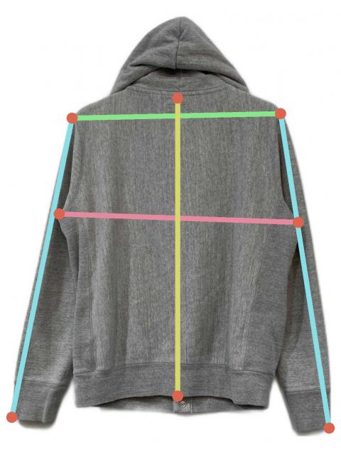 Felco グレー パーカー Lサイズ 中古・古着通販】FELCO (フェルコ) スナップボタンパーカー グレー