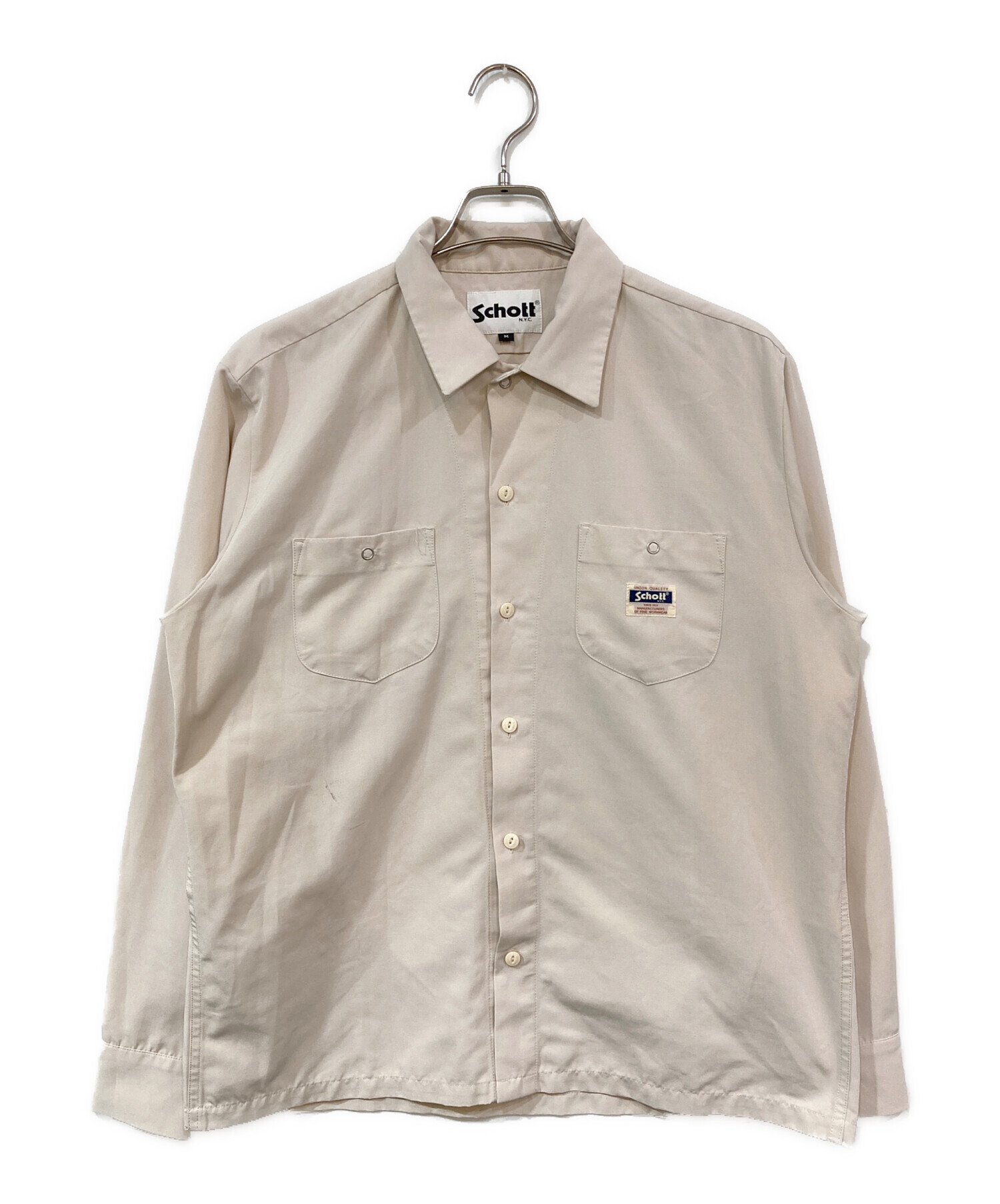 中古・古着通販】Schott (ショット) 長袖シャツ ホワイト サイズ:SIZE