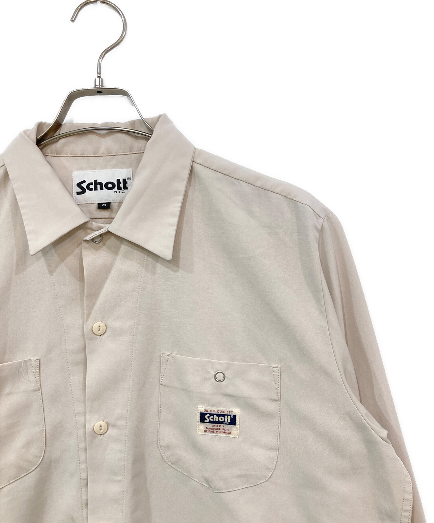 中古・古着通販】Schott (ショット) 長袖シャツ ホワイト サイズ:SIZE