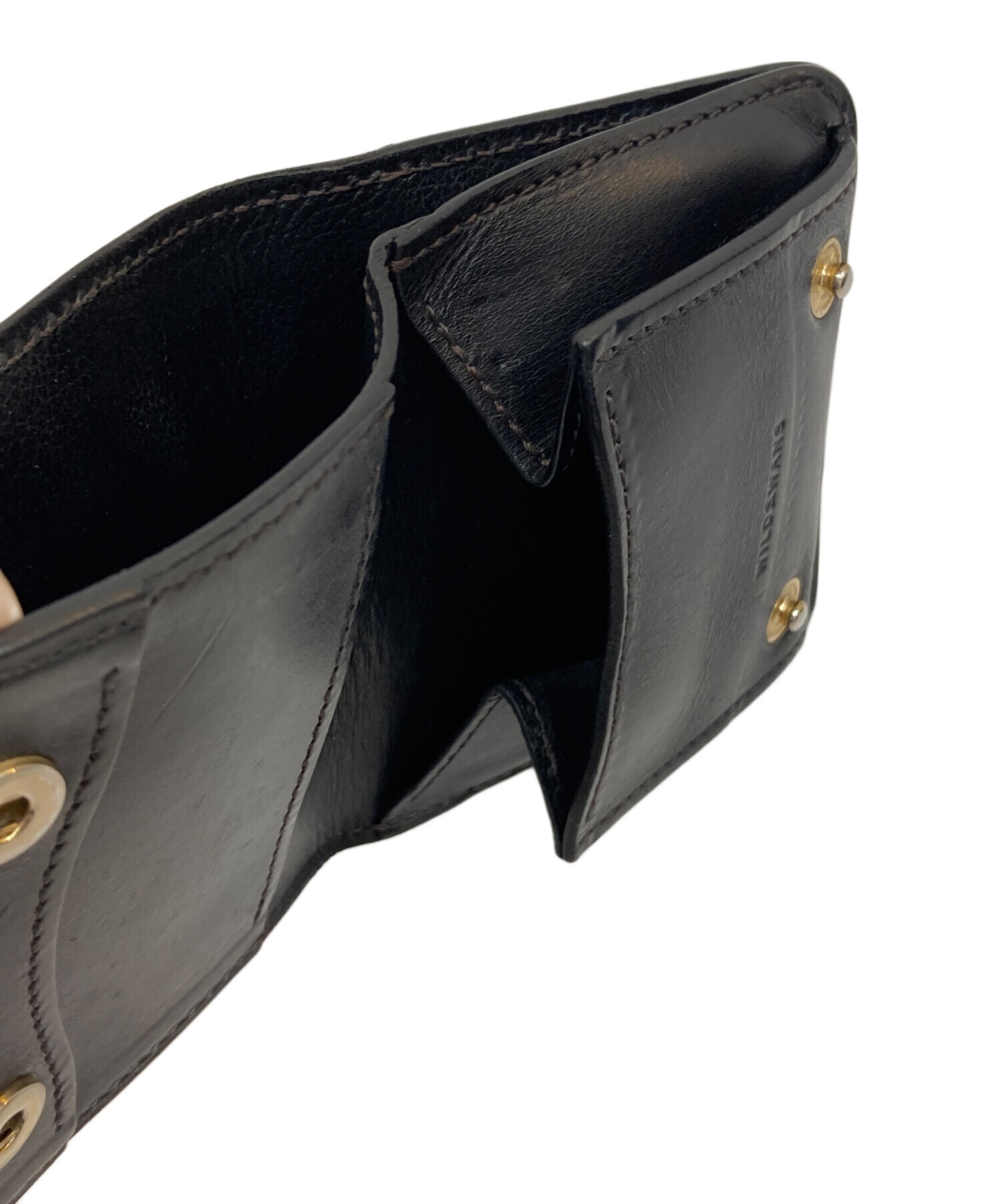 WILDSWANS PALM 2つ折り財布 【ブラック】 WILD SWANS | ワイルドスワンズ PALM V2 for Begin 別注コードバン