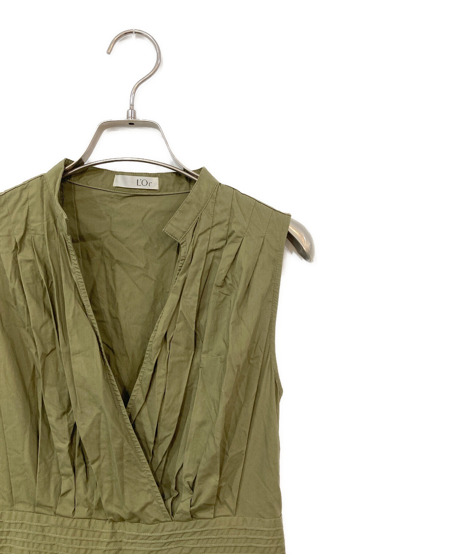 【新品タグ付】L'or ロル ボリュームシャツドレス ワンピース 中古・古着通販】L'Or (ロル) Volume Shirt Dress/ボリュームシャツ