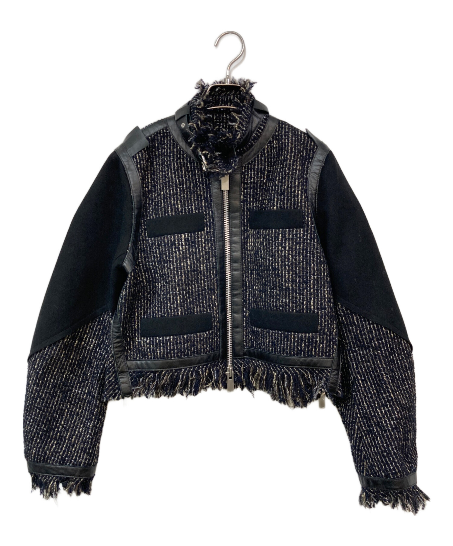 モデリアです。sacai ブルゾン Nylon Twill x Knit Blouson | sacai Official Store サカイ オフィシャル