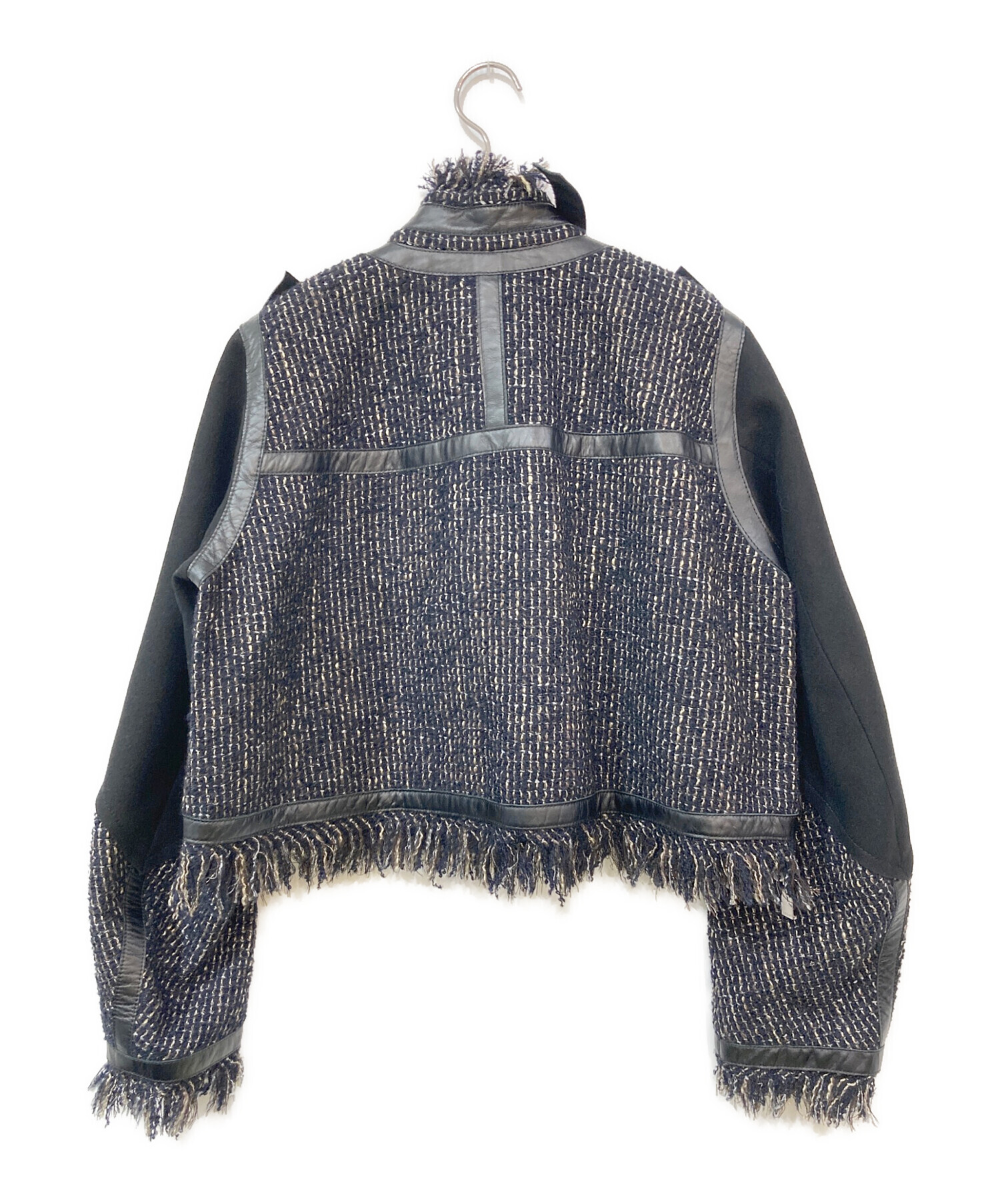 中古・古着通販】sacai (サカイ) ツイードブルゾン ブラック サイズ