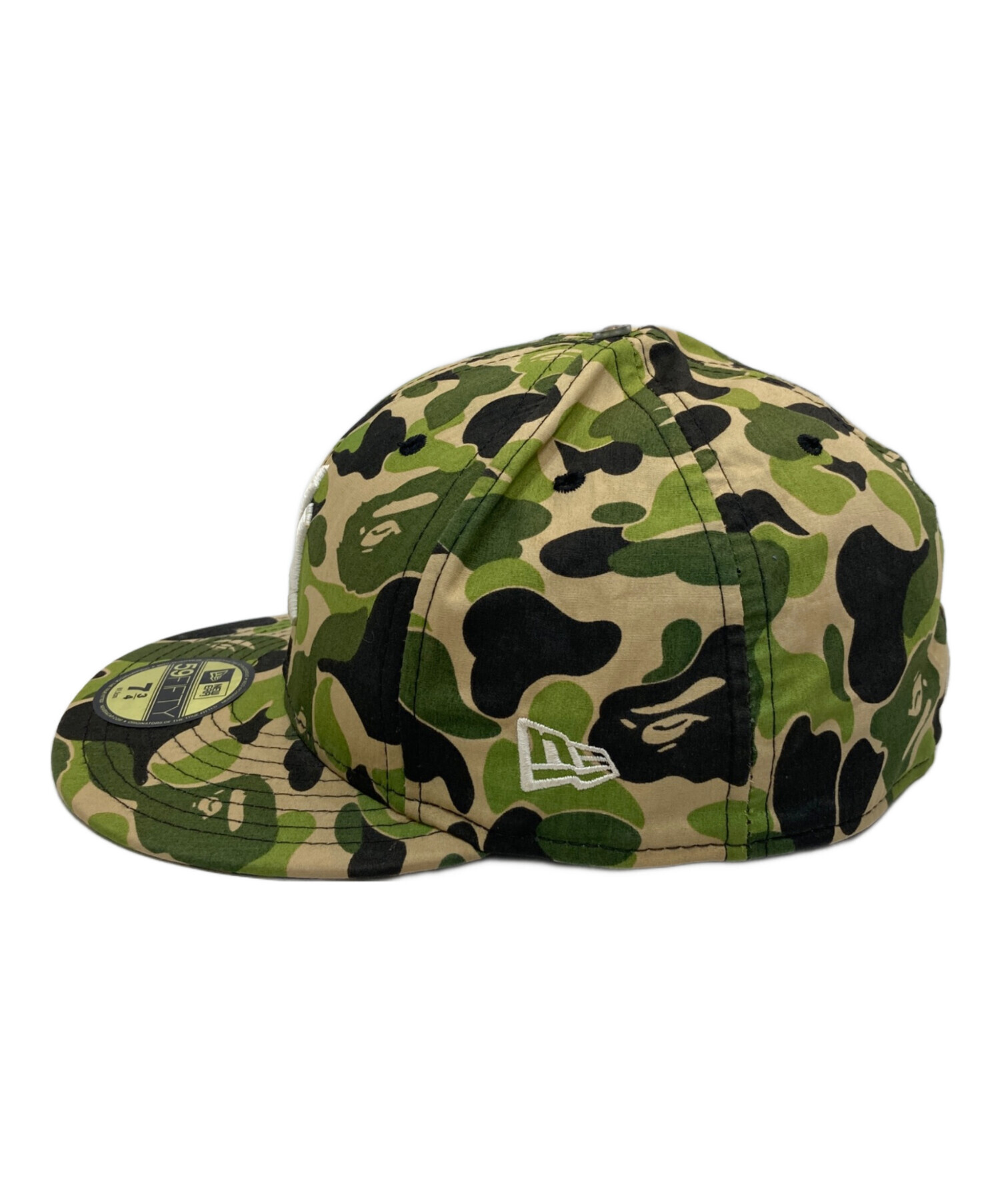 レア【ニューエラ×アベイシングエイプ】限定コラボ アーチロゴ キャップ ベージュ A BATHING APE - A BATHING APE アベイシングエイプ キャップ ベージュ