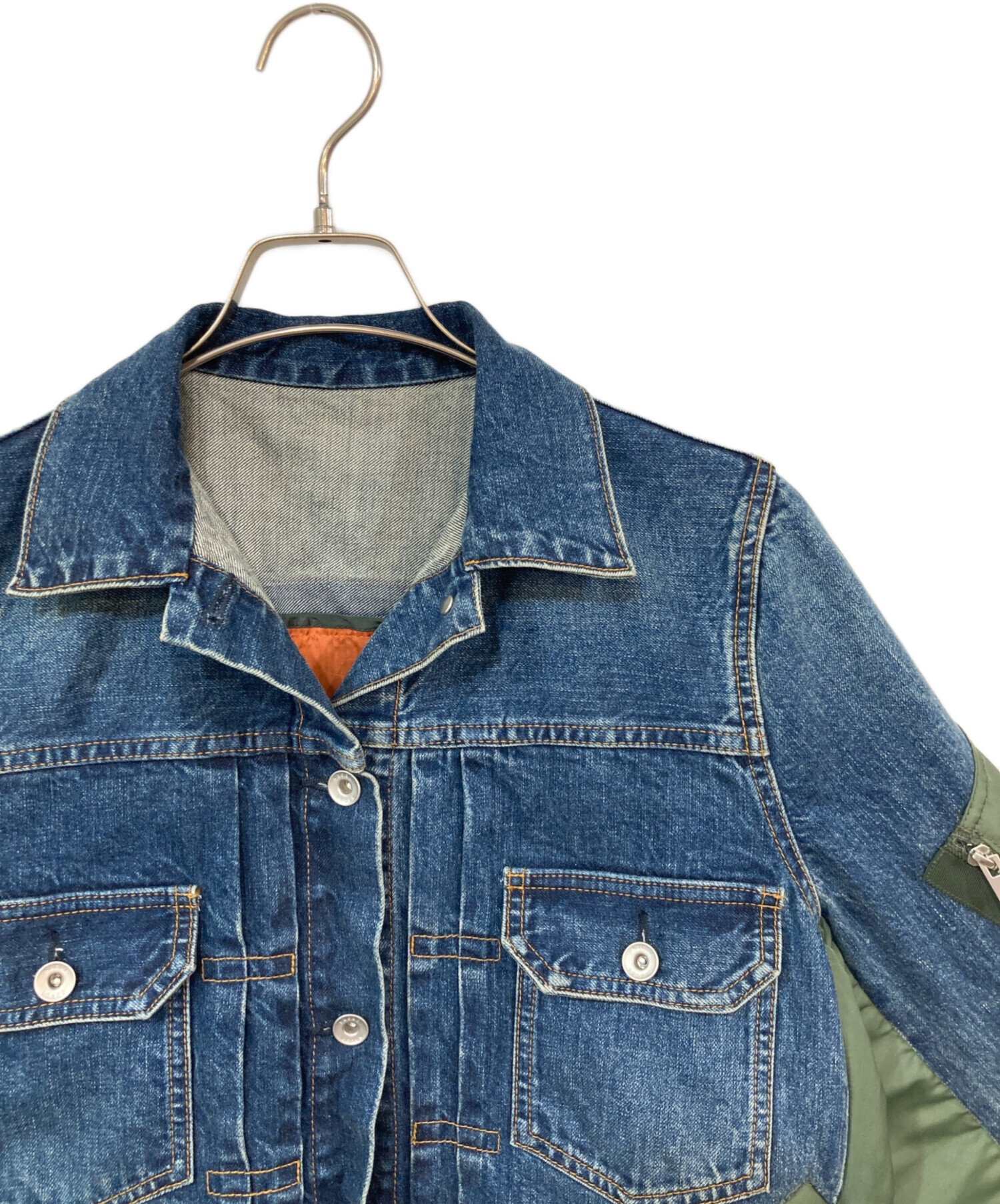 中古・古着通販】sacai (サカイ) Denim x Nylon Twill Jacket