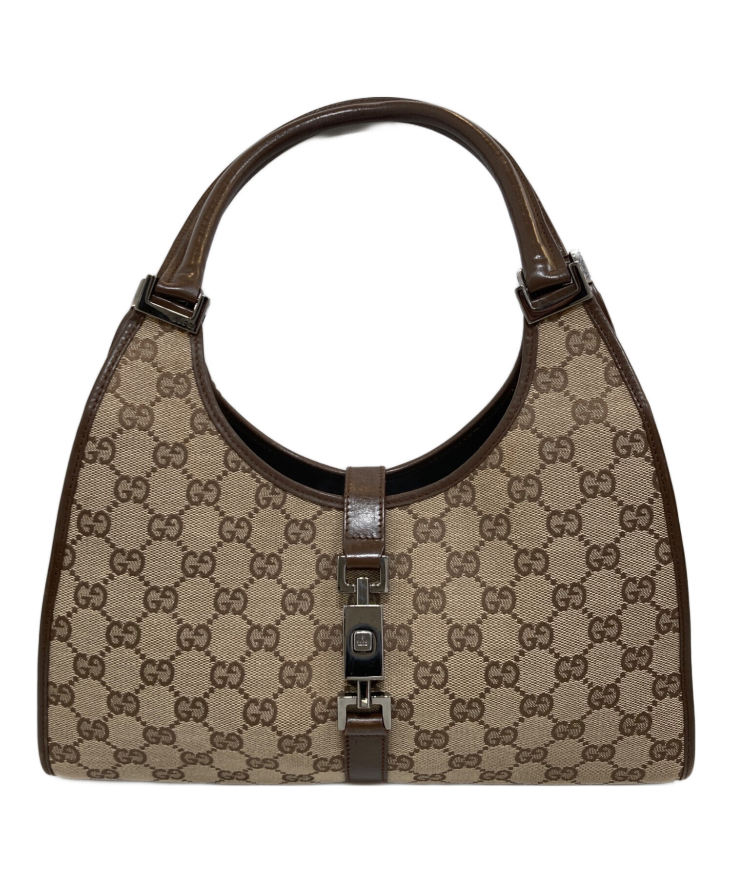 中古・古着通販】GUCCI (グッチ) GGキャンバスジャッキーハンドバッグ 