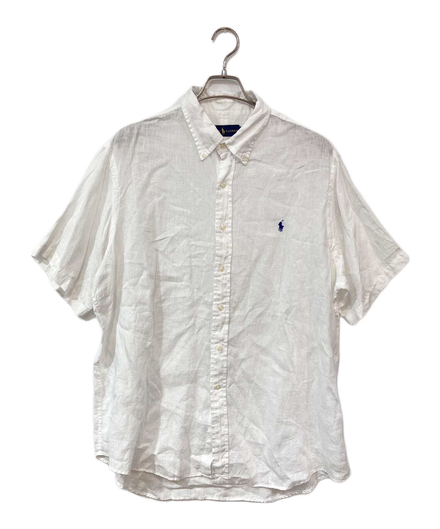 中古・古着通販】RALPH LAUREN (ラルフローレン) 半袖リネンボタン 