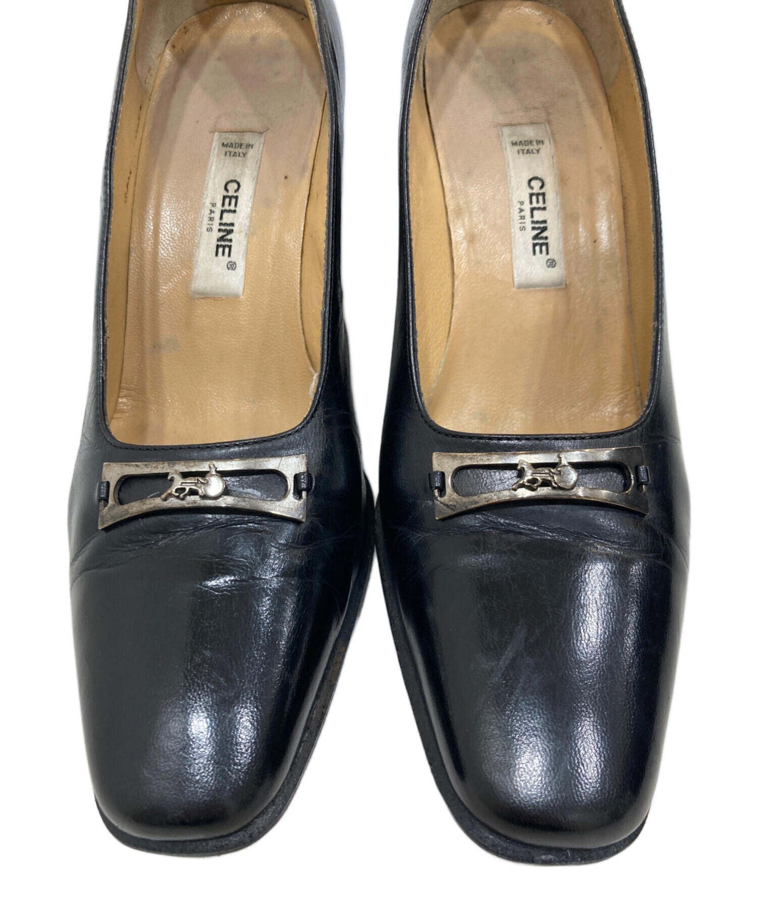 中古・古着通販】CELINE (セリーヌ) ヒールパンプス ブラック サイズ 