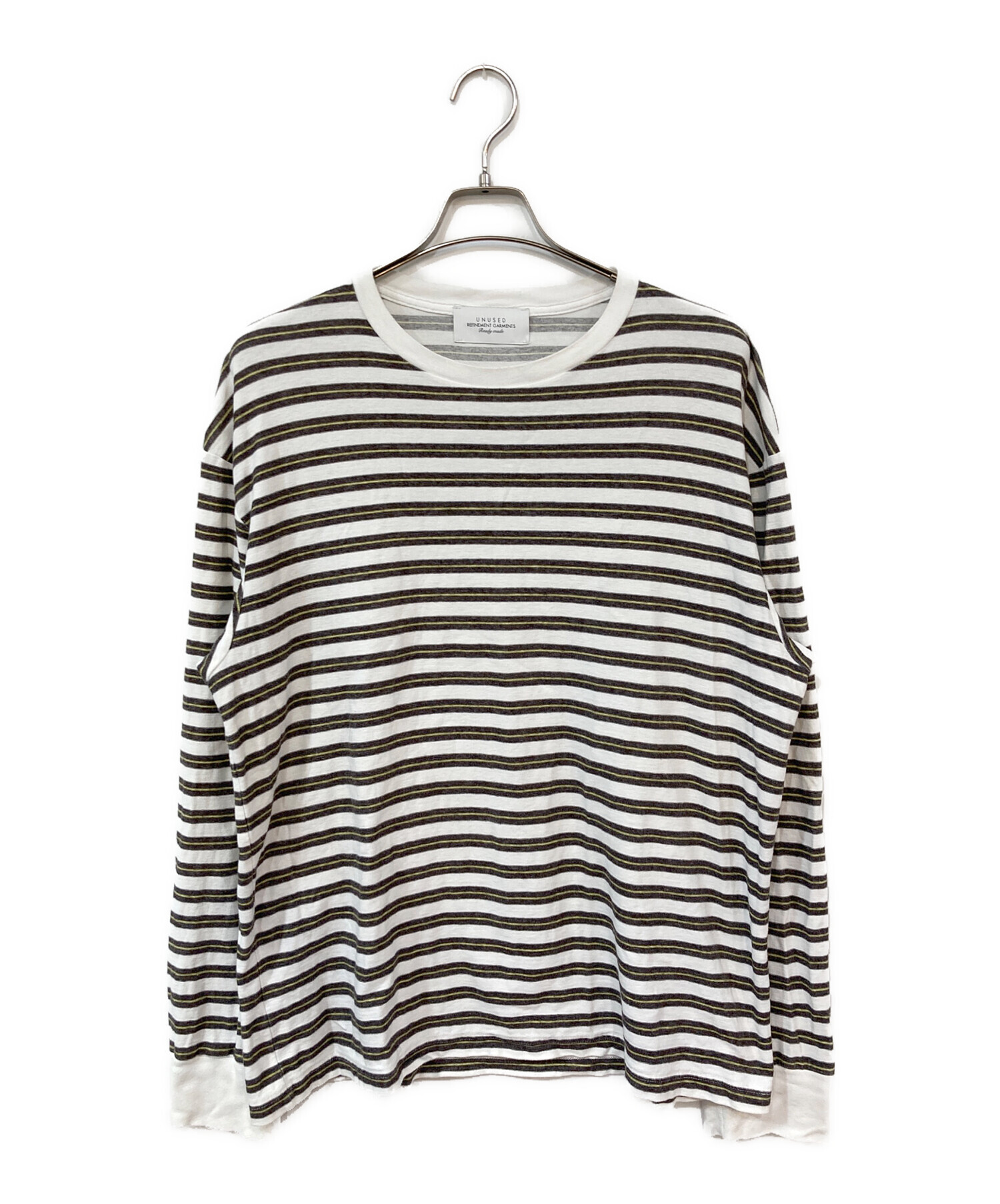 中古・古着通販】UNUSED (アンユーズド) long sleeve border t-shirt
