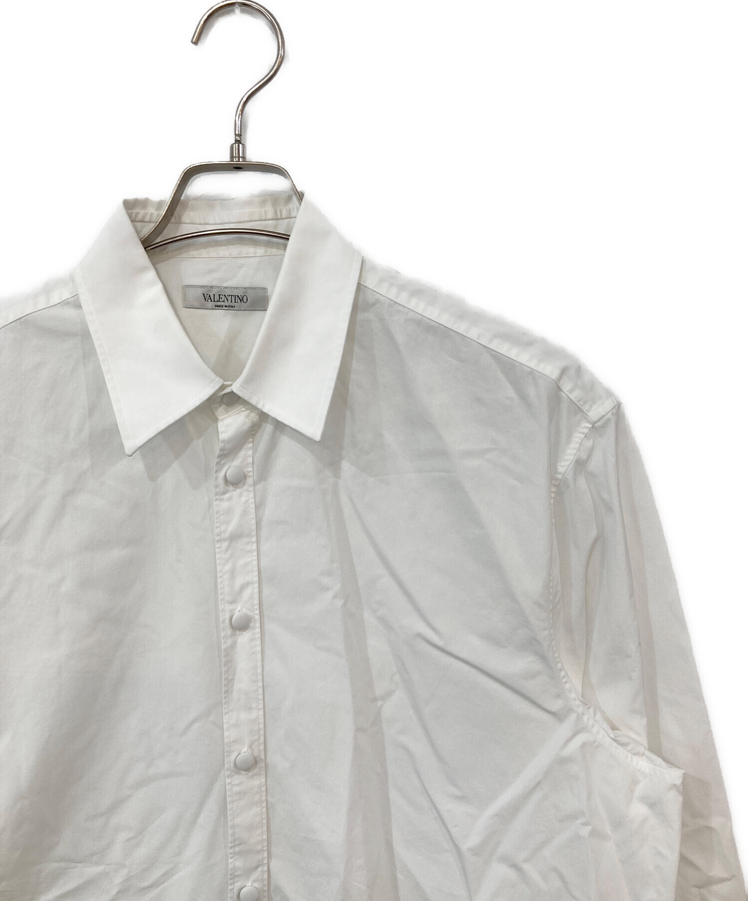 美品　ヴァレンティノ　ビックロゴ　長袖シャツ　カジュアルYシャツ　38 白 美品 ヴァレンティノ ビックロゴ 長袖シャツ カジュアルYシャツ 38 白