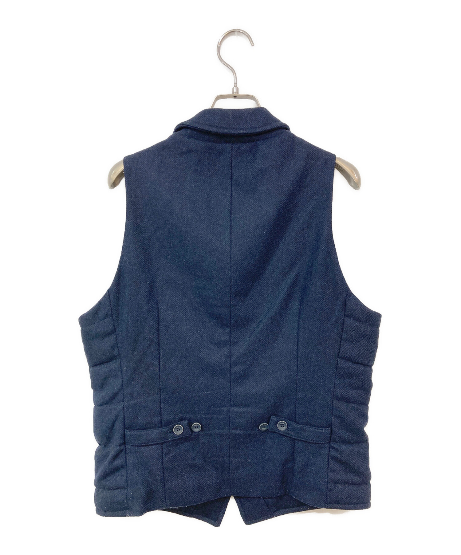 中古・古着通販】HERNO (ヘルノ) ヘリンボーン中綿ベスト ネイビー