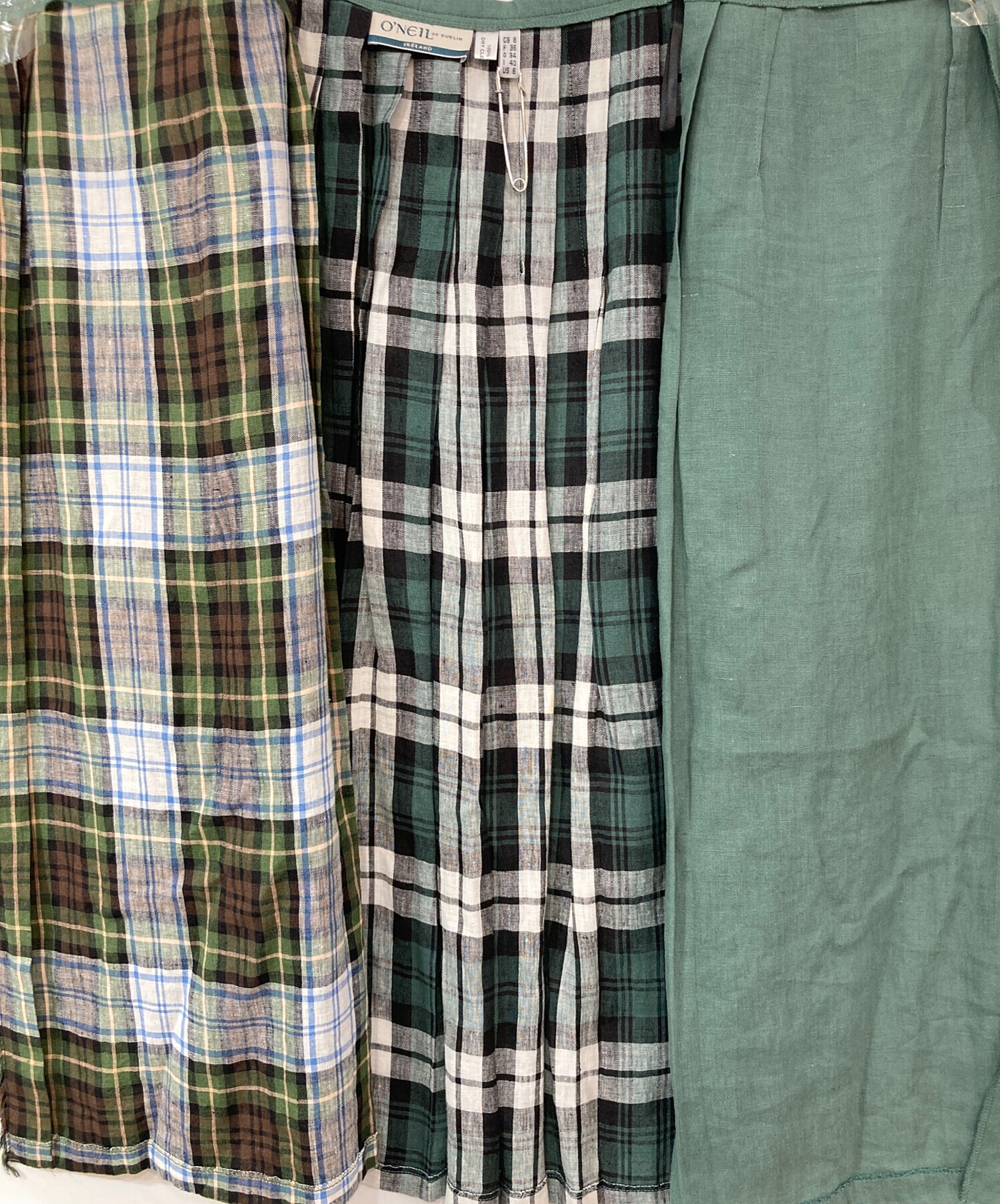 オニールオブダブリン チェック スカート O'NEIL OF DUBLIN 緑