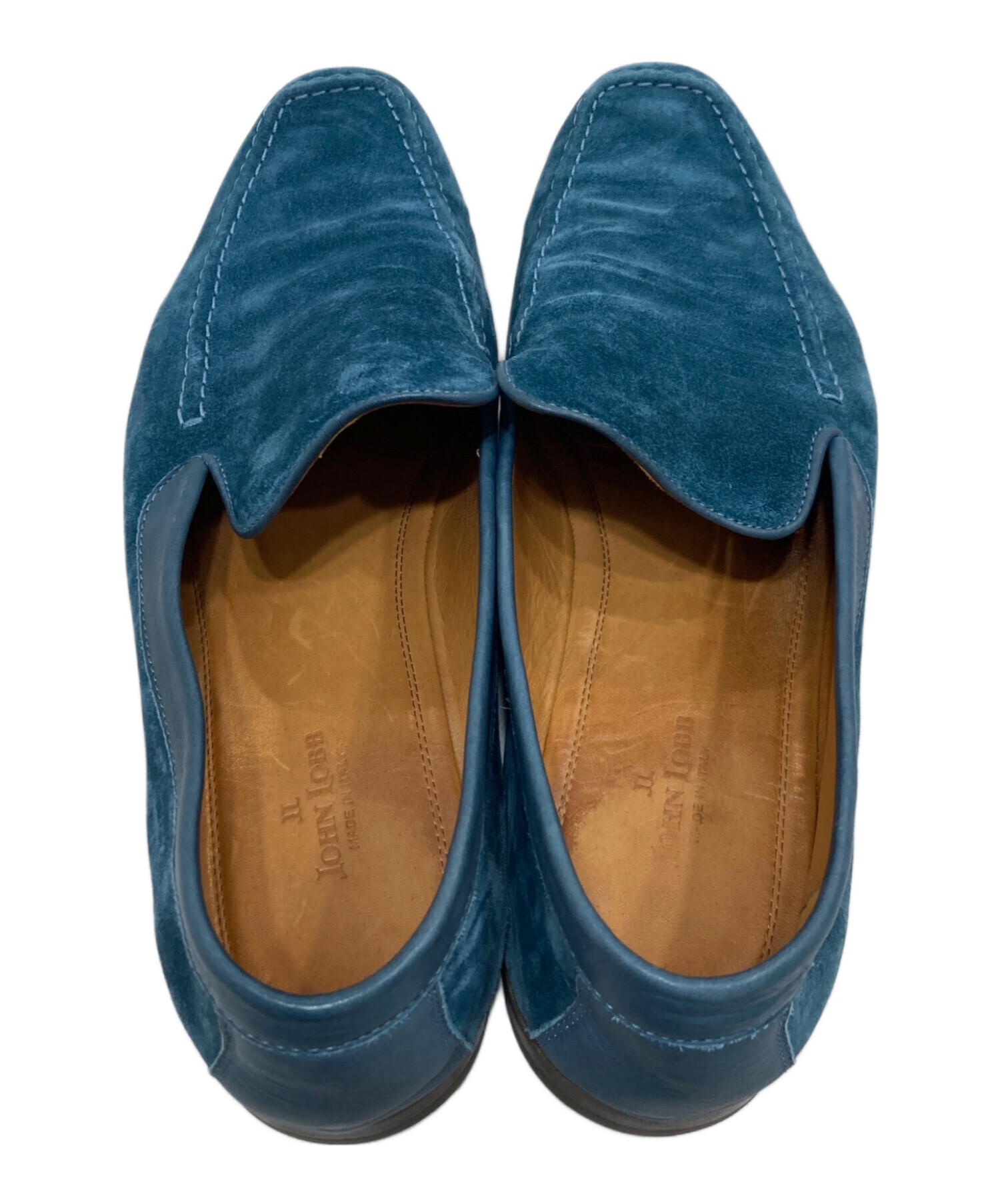 John Lobb ジョンロブ　ネイビー スエード スニーカー　7 JOHN LOBB】ジョンロブ YARDLEY スエードシューズ カーフ ネイビー