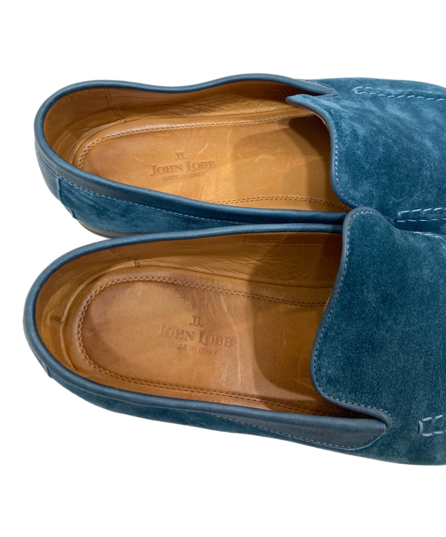 中古・古着通販】JOHN LOBB (ジョンロブ) スウェードローファー ブルー