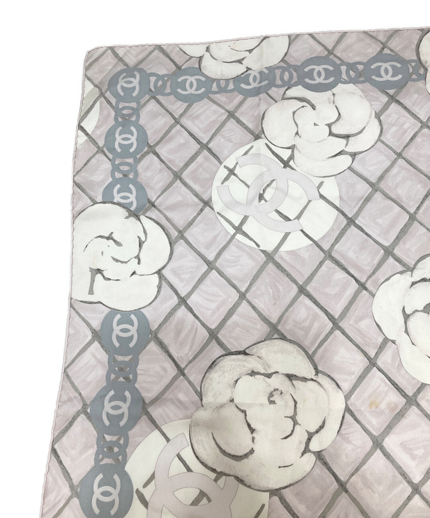 中古・古着通販】CHANEL (シャネル) ココマークカメリアシルクスカーフ