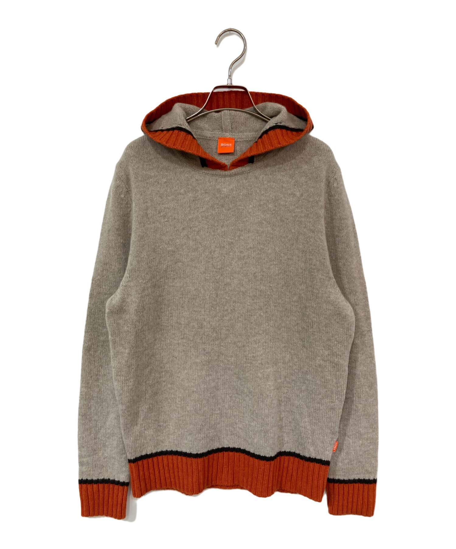 希少サイズ HUGO BOSS ニットパーカー切替え ナイロンジャケット XXL