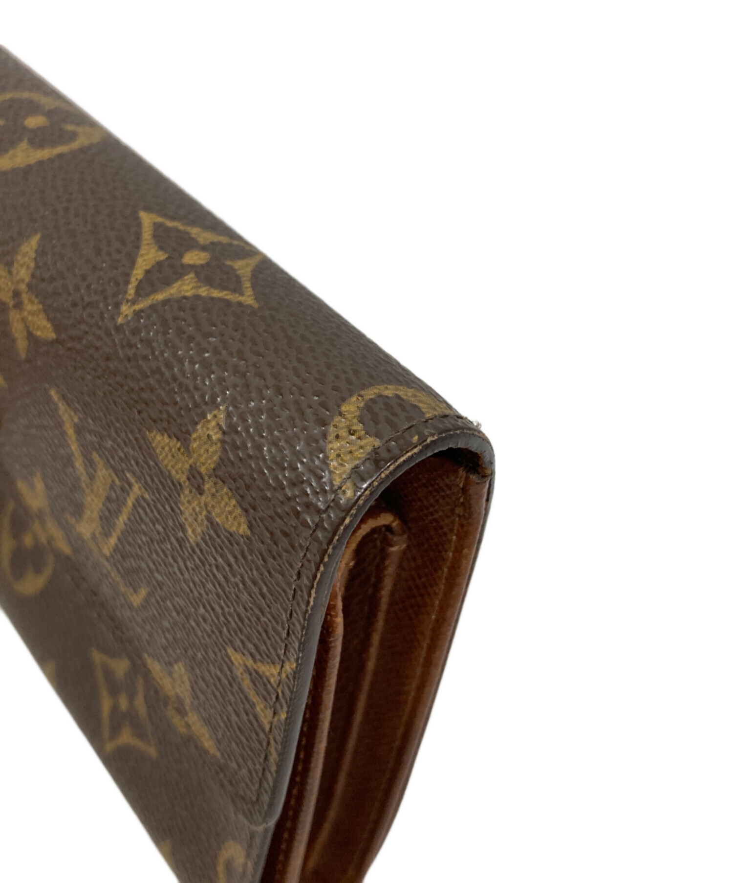 タイムセール LOUIS VUITTON ブラウン　レザー三つ折り財布 中古・古着通販】LOUIS VUITTON (ルイ ヴィトン) 3つ折り財布 ブラウン