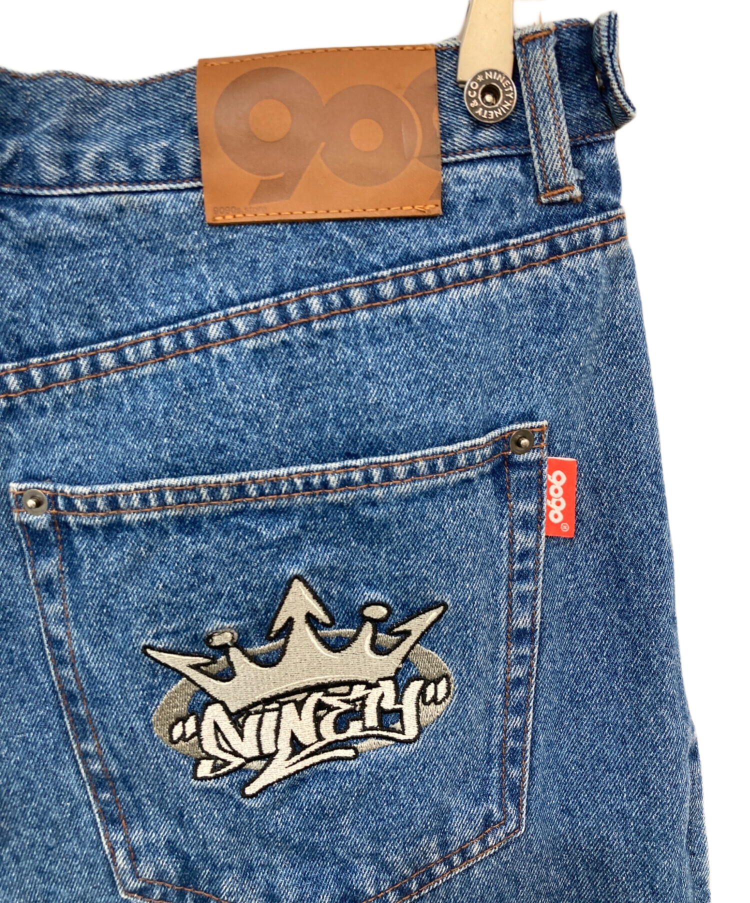 中古・古着通販】9090 (9090) King Logo Wide Tuck Denim Pants/キング