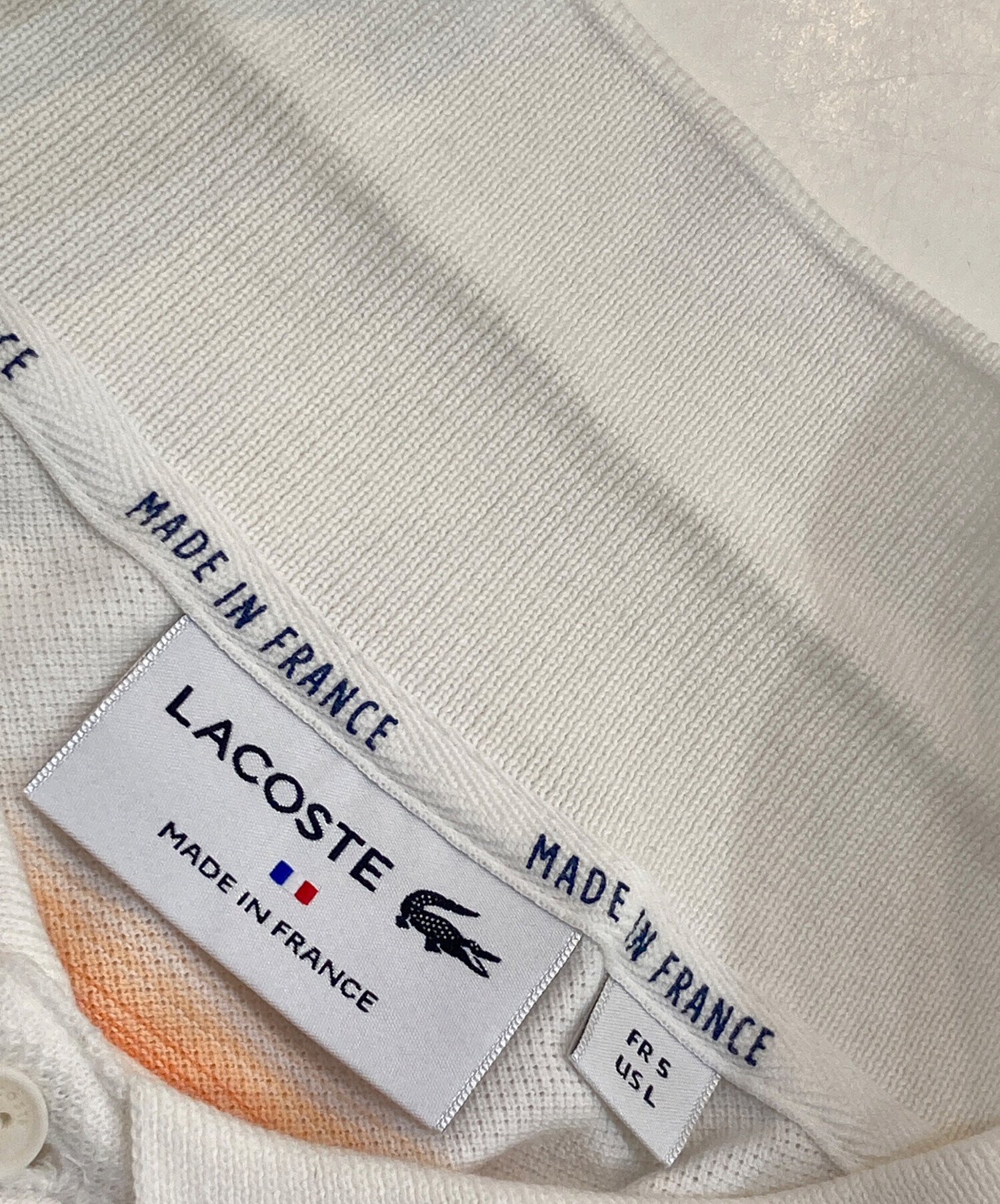 中古・古着通販】LACOSTE (ラコステ) ポロシャツ ホワイト サイズ:US L 