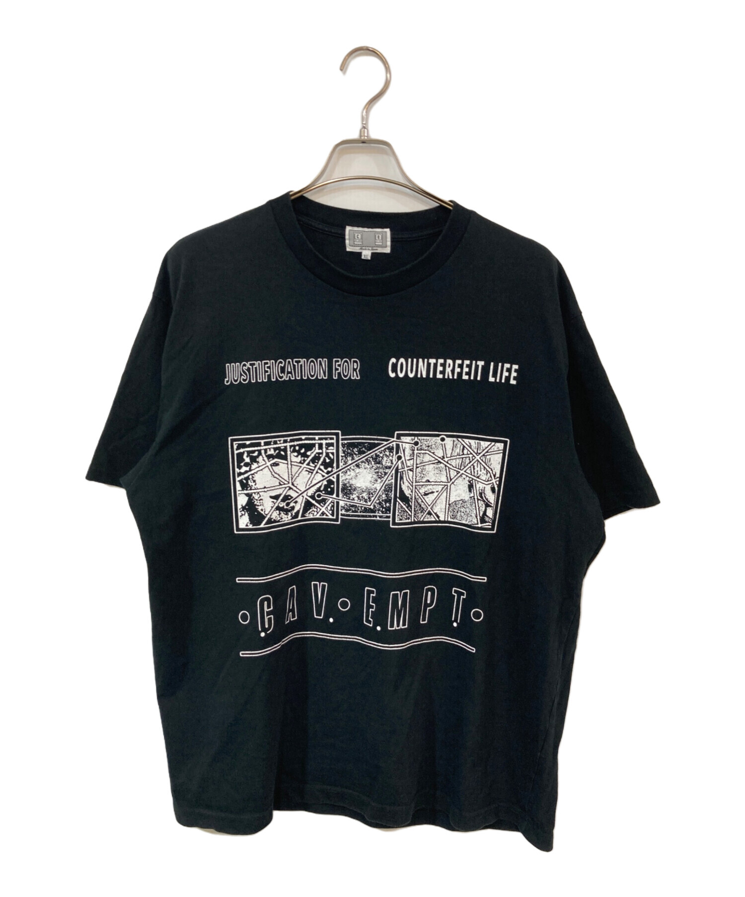 中古・古着通販】C.E (キャブ エンプト) プリントTシャツ ブラック 