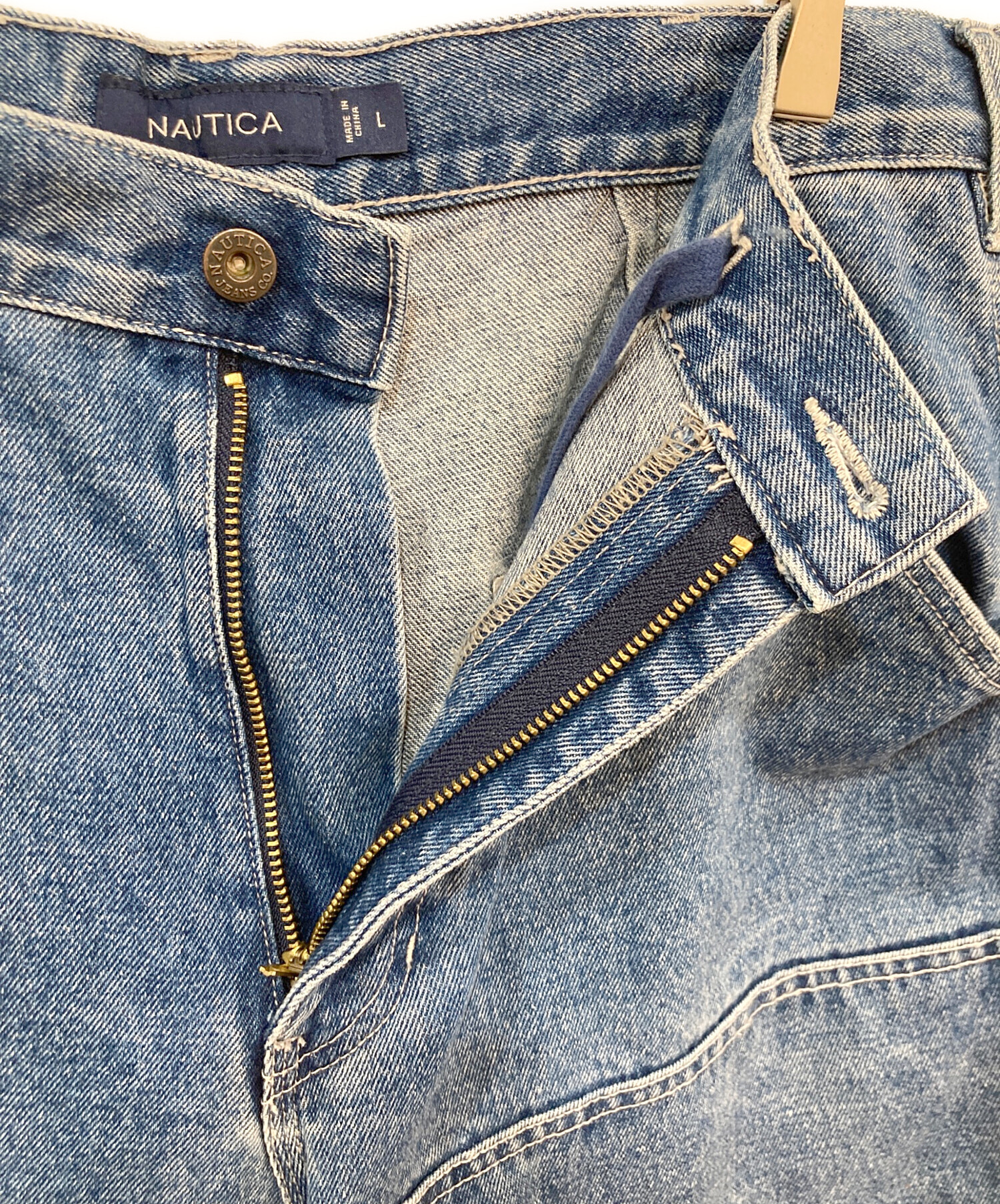 中古・古着通販】NAUTICA (ノーティカ) ダブルニー デニム ペインター