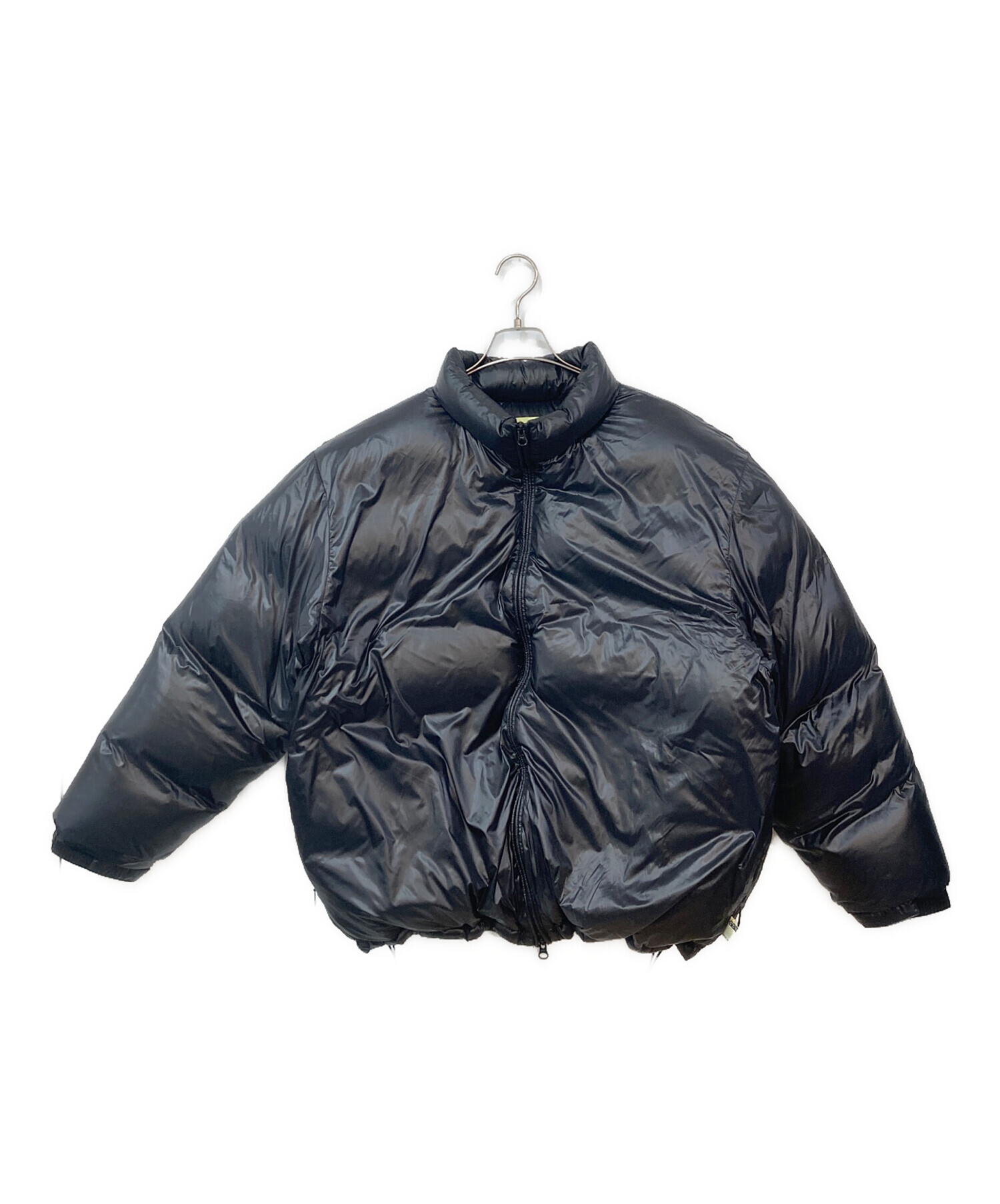 パタポン様 ダウン S黒 セール】着回し力抜群。スタンドカラーフェイクレザーショートエコ