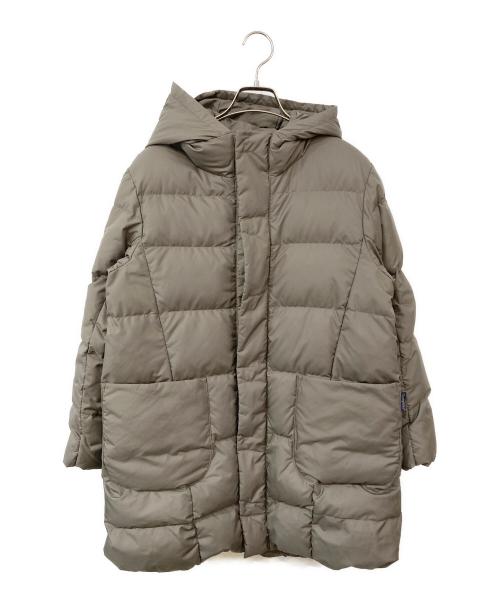 【美品】撥水 ぺプラムダウン グレージュ【24時間以内発送】 Sans Souci 34+】撥水加工シームレスファイバーダウンブルゾン (251127